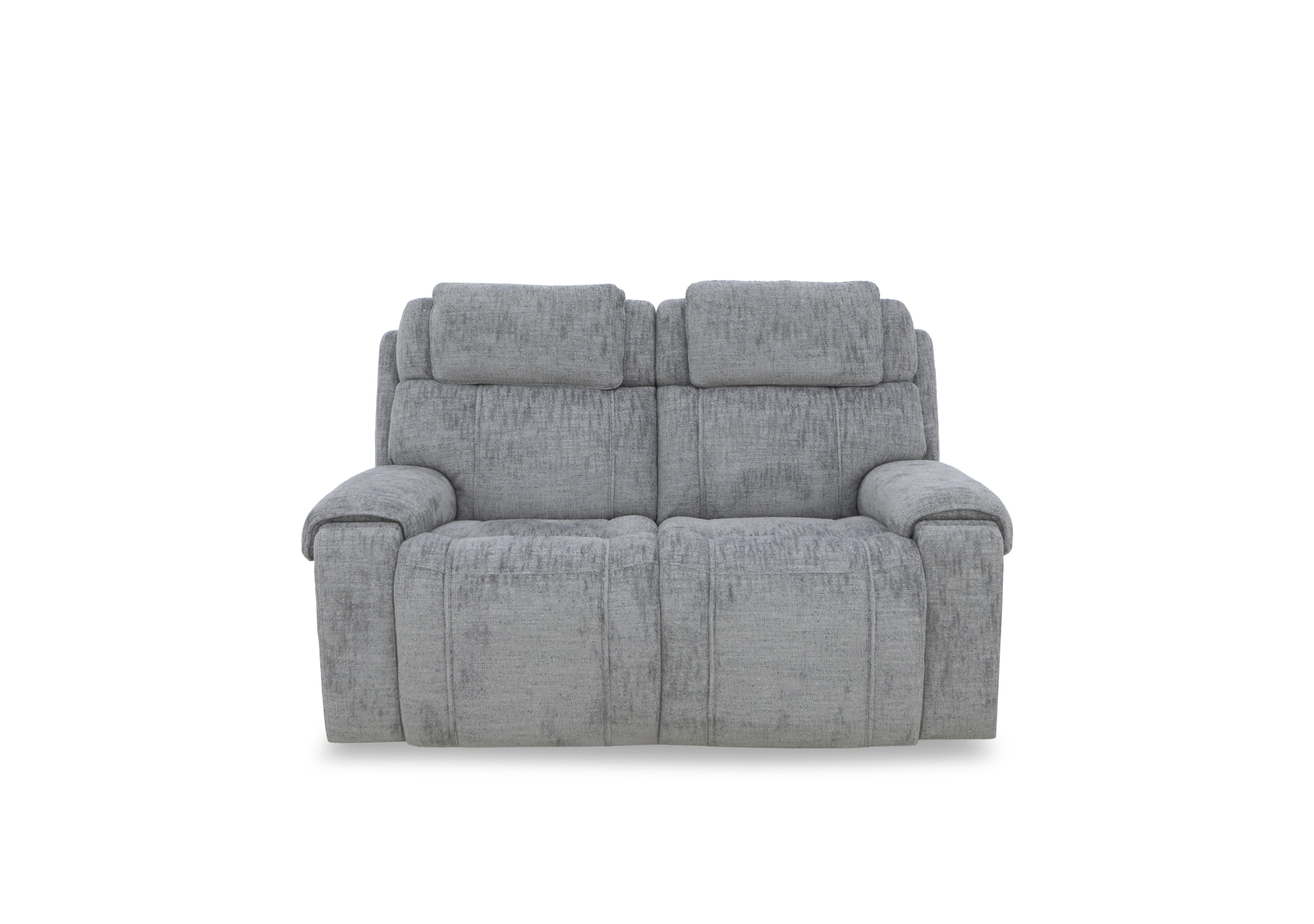 Hollywood Fabric 2 Seater Power Recliner Sofa with Power Headrests and Storage Arms in Fab-Mga-R09 Dove Grey on Furniture Village