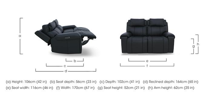 Hollywood Leather 2 Seater Power Recliner Sofa with Power Headrests and Storage Arms in  on Furniture Village
