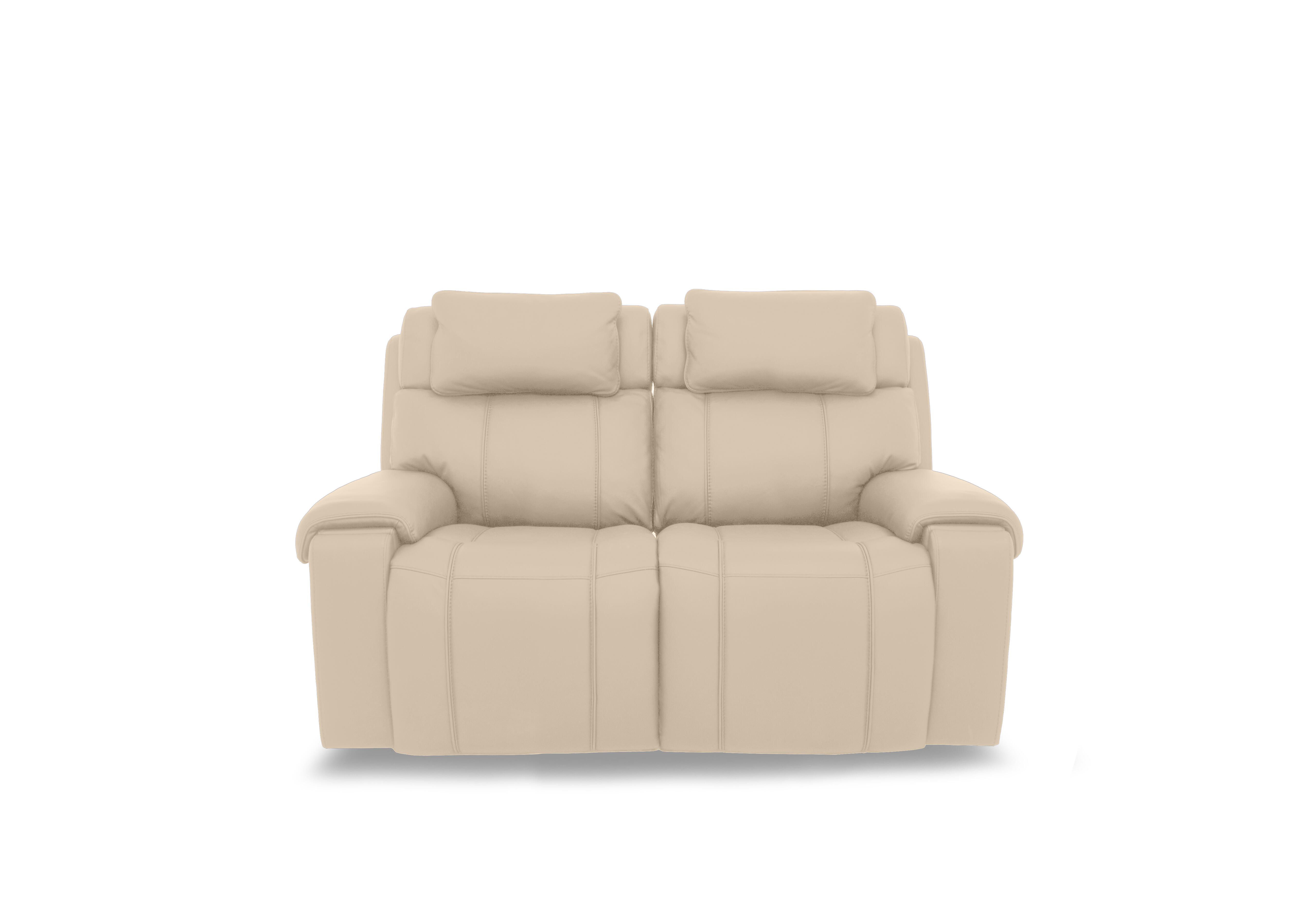 Hollywood Leather 2 Seater Power Recliner Sofa with Power Headrests and Storage Arms in Nc-862c Bisque on Furniture Village