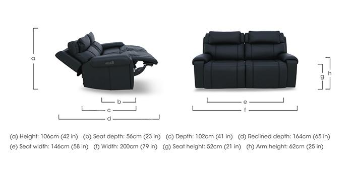 Hollywood Leather 3 Seater Power Recliner Sofa with Power Headrests and Storage Arms in  on Furniture Village