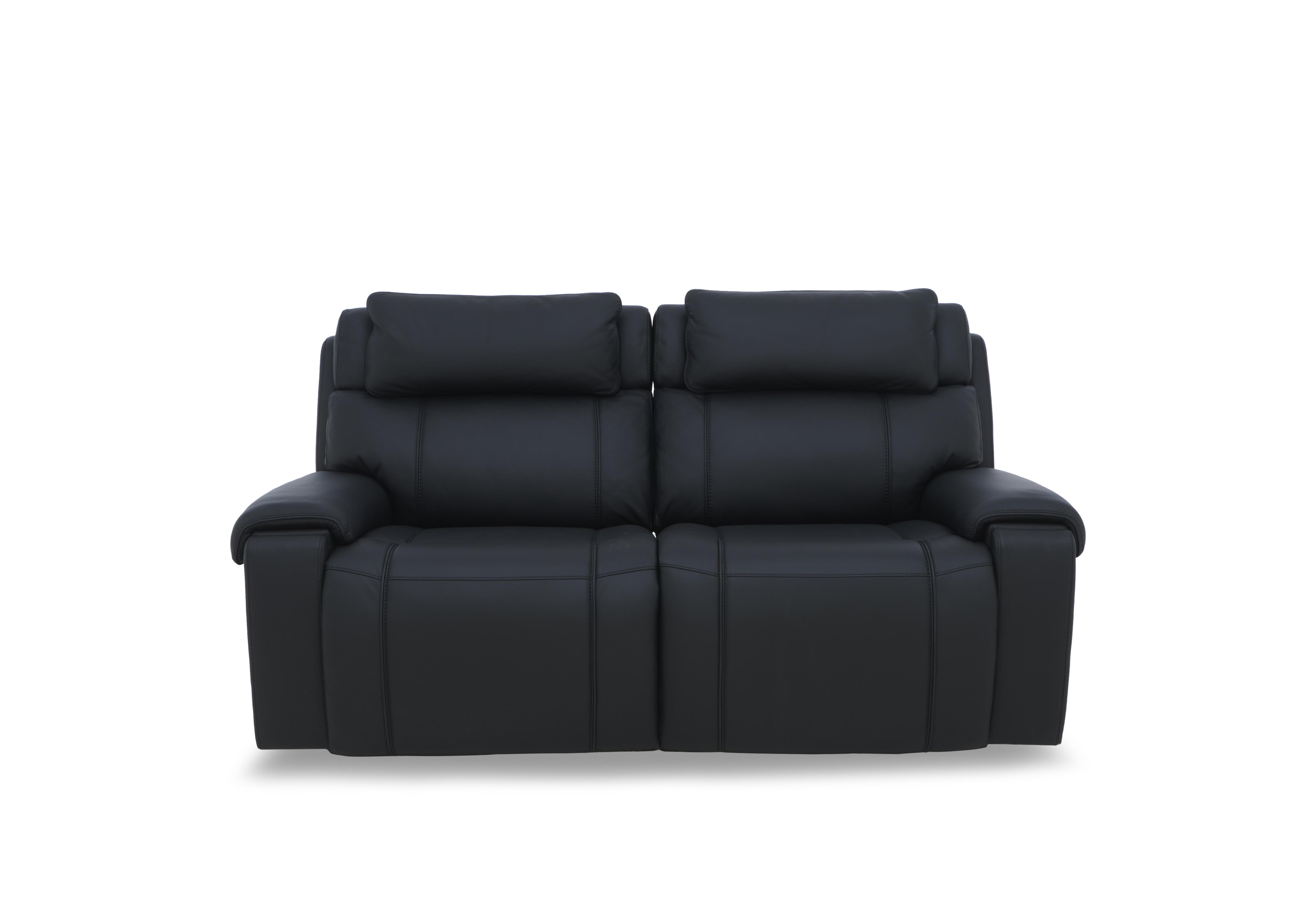 Hollywood Leather 3 Seater Power Recliner Sofa with Power Headrests and Storage Arms in Nc-023c Black on Furniture Village
