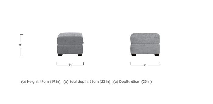 Hollywood Fabric Storage Footstool in  on Furniture Village