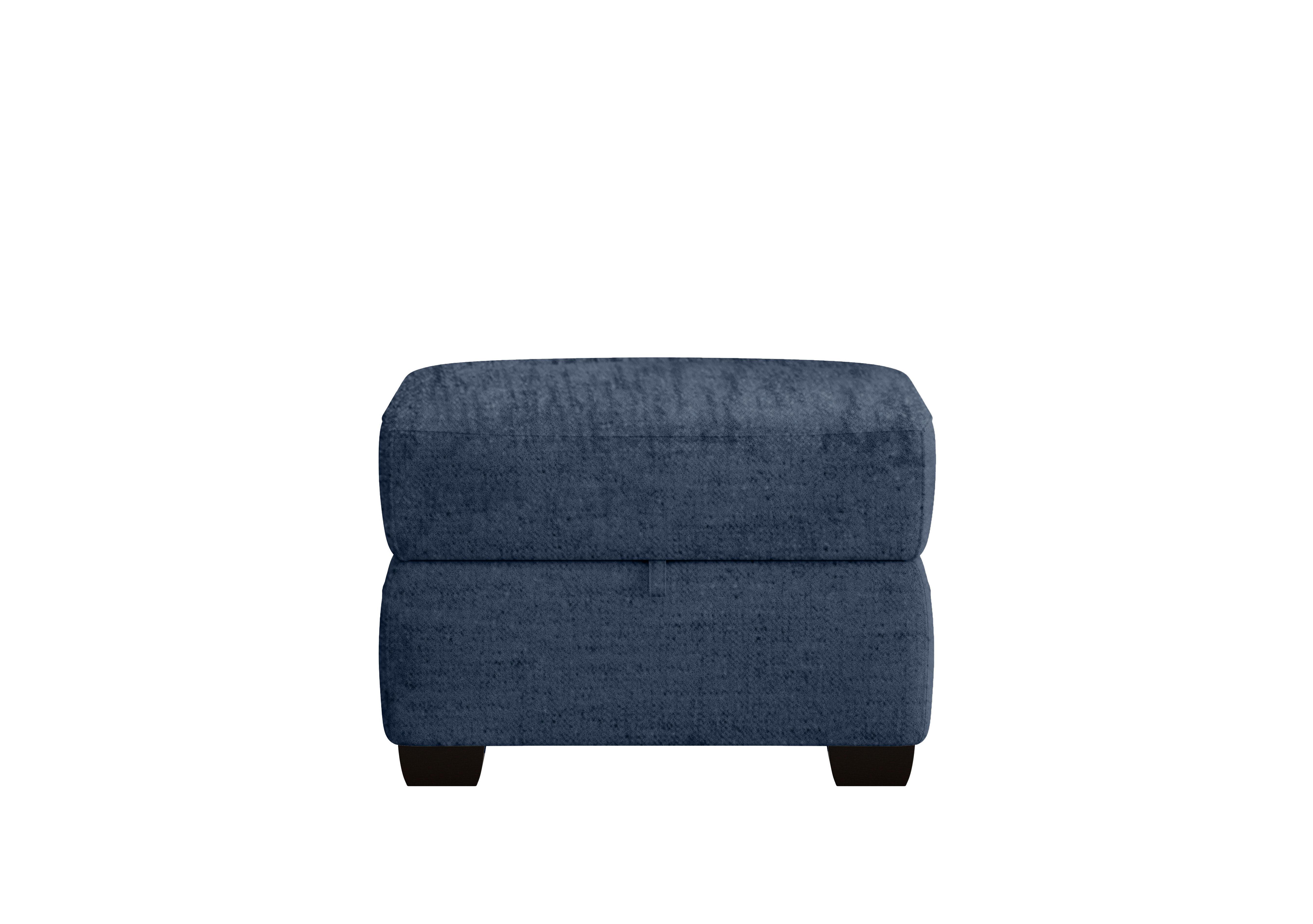 Hollywood Fabric Storage Footstool in Fab-Mga-R10 Dark Denim on Furniture Village