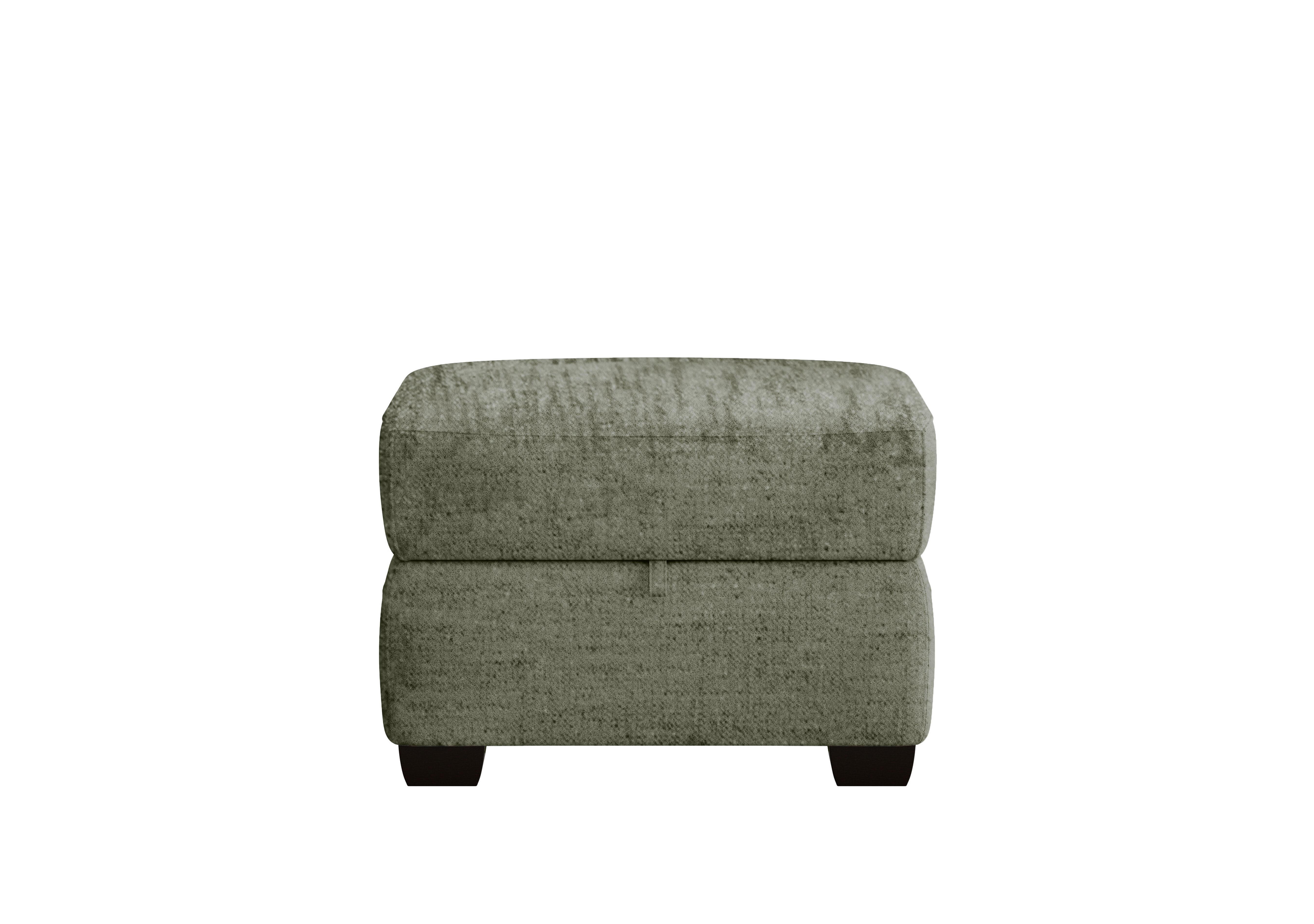 Hollywood Fabric Storage Footstool in Fab-Mga-R11 Olive Green on Furniture Village