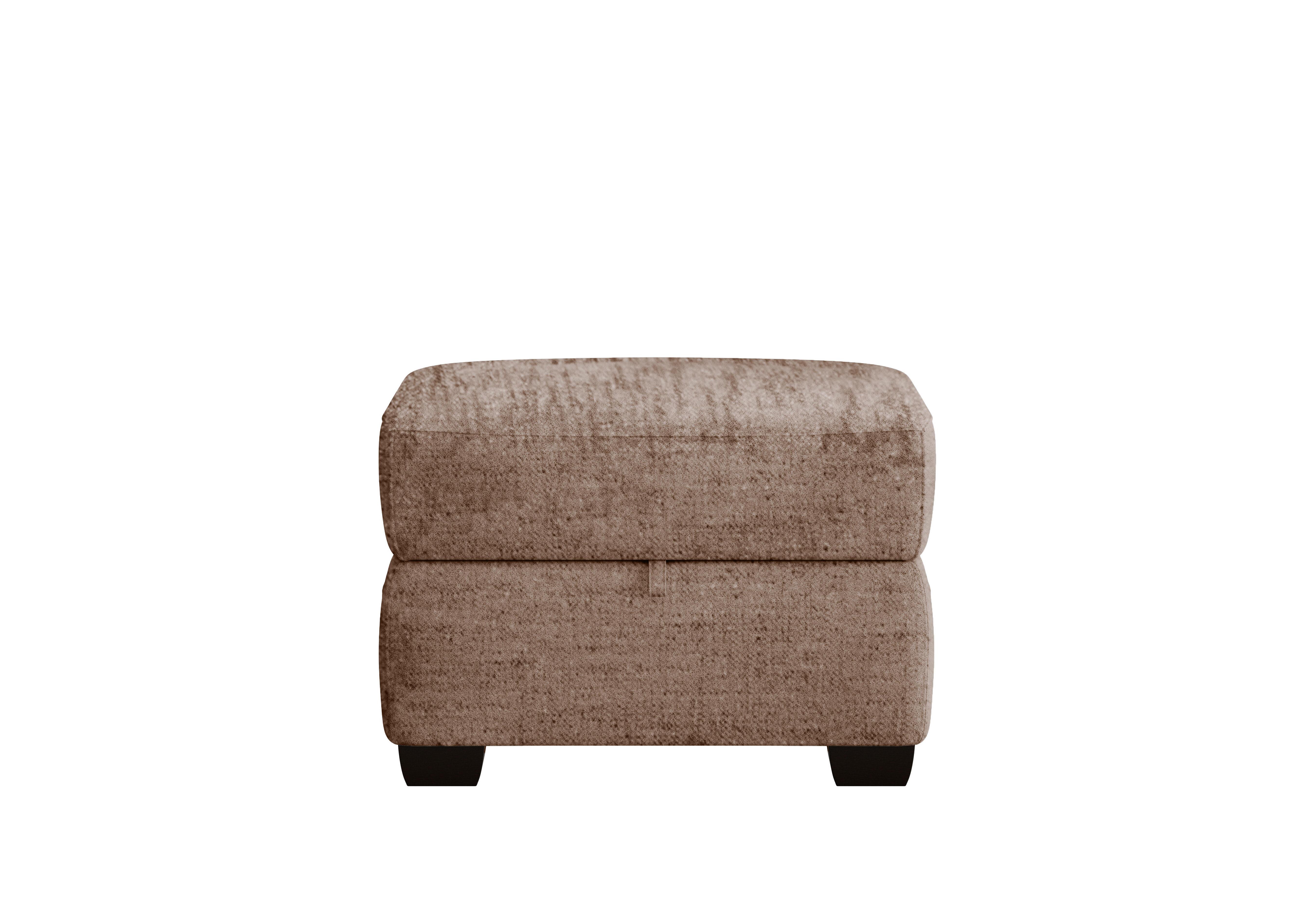 Hollywood Fabric Storage Footstool in Fab-Mga-R13 Light Brown on Furniture Village