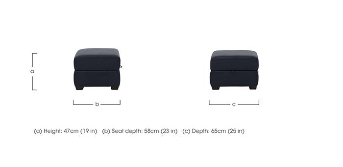 Hollywood Leather Storage Footstool in  on Furniture Village