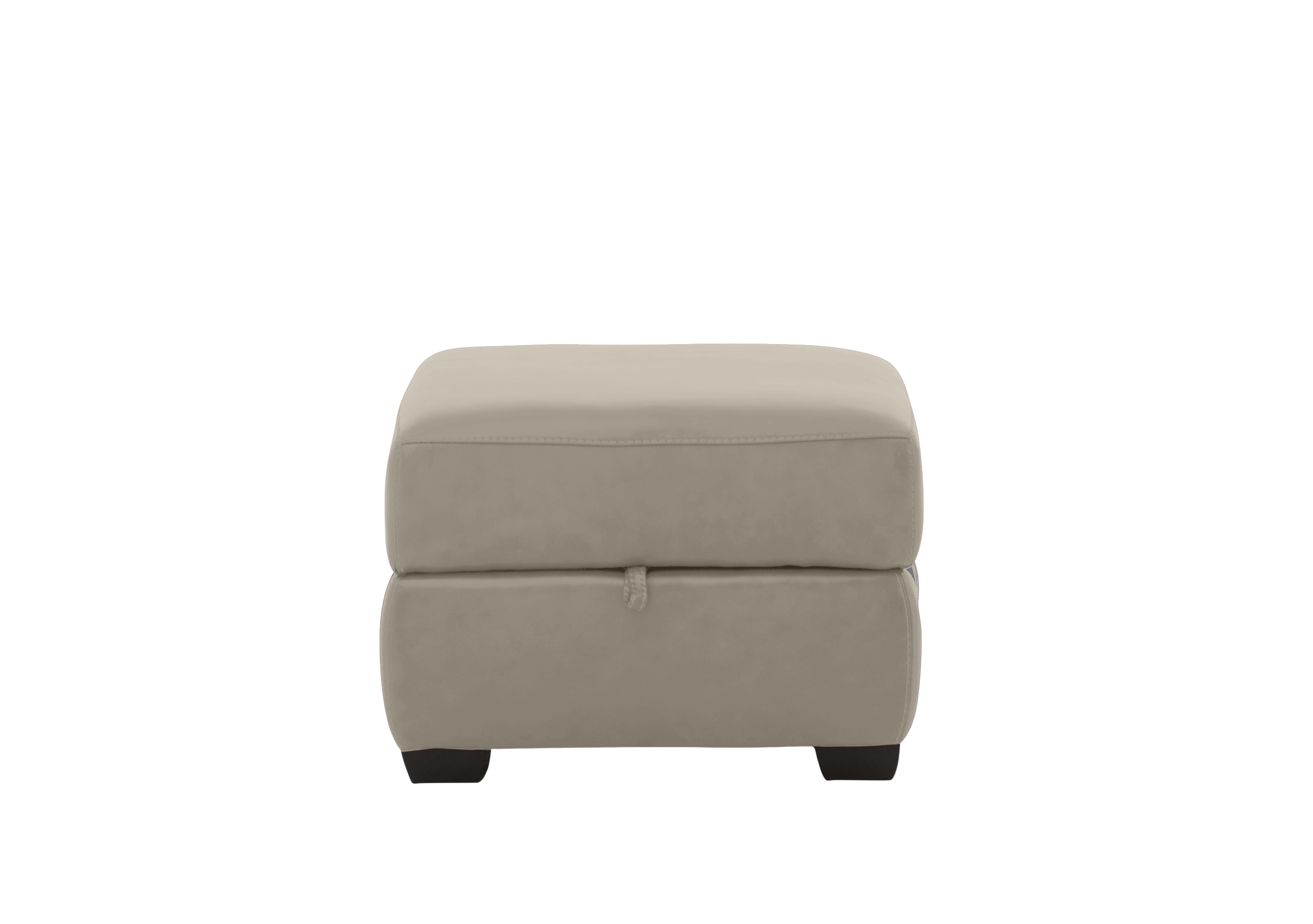 Hollywood Leather Storage Footstool in Bv-722a Taupe on Furniture Village