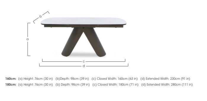 Perla Gloss Extending Dining Table in  on Furniture Village