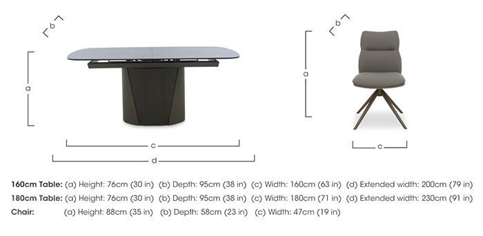 Icon Bronze Extending Dining Table and 6 Diva Dining Chairs with Bronze Legs in  on Furniture Village