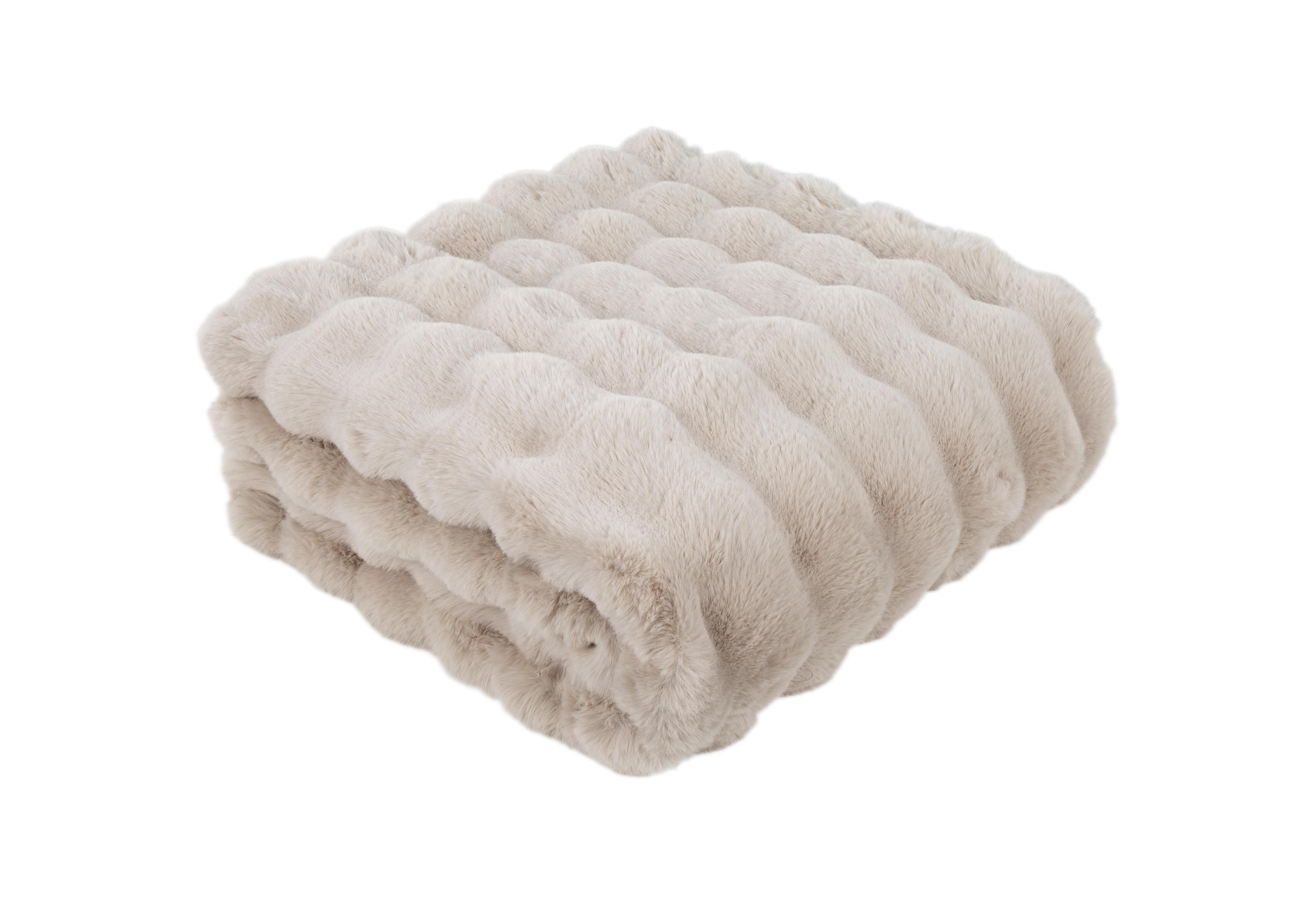 Caressa Throw in Beige on Furniture Village