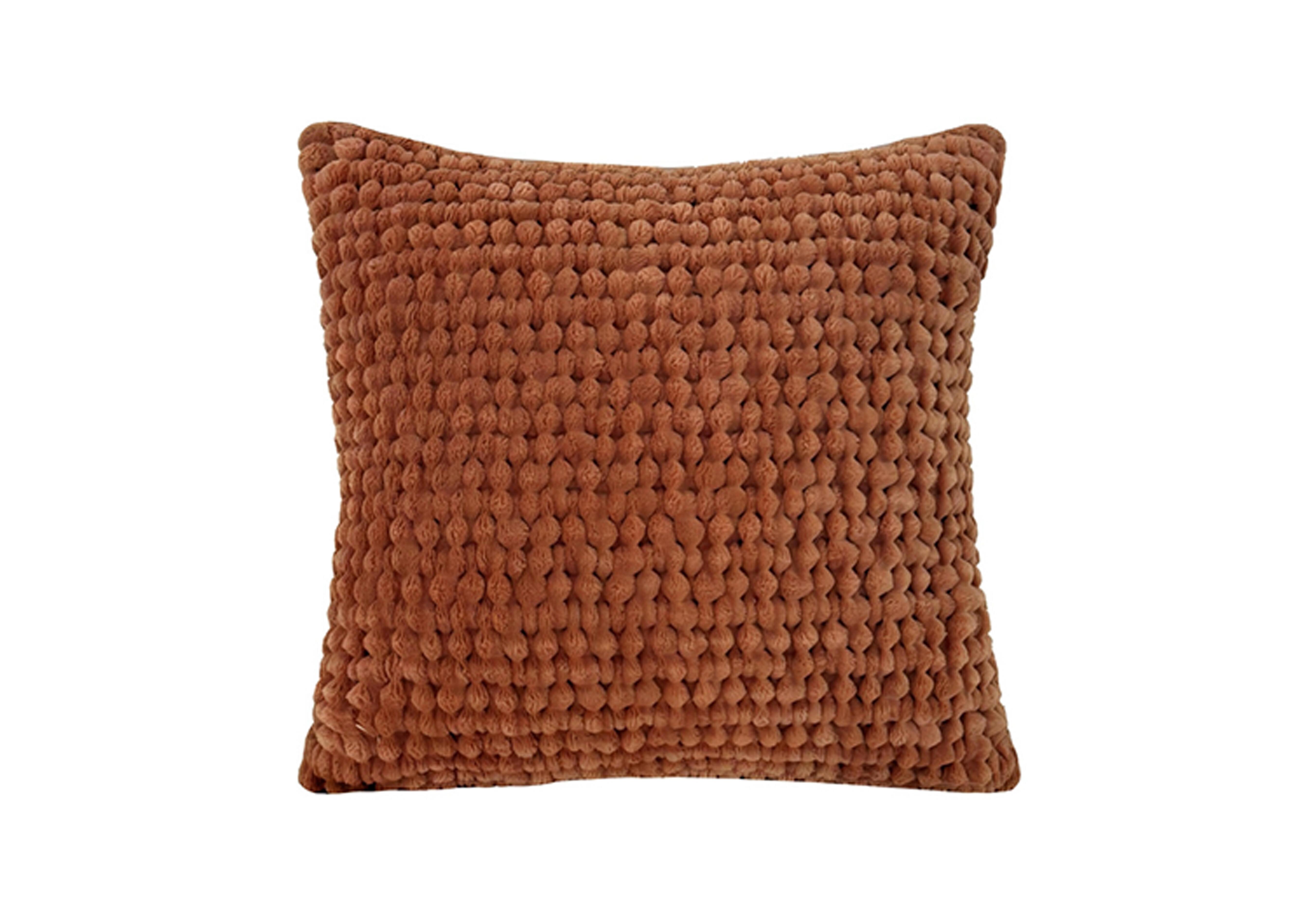 Tufti Large Cushion in Rust on Furniture Village