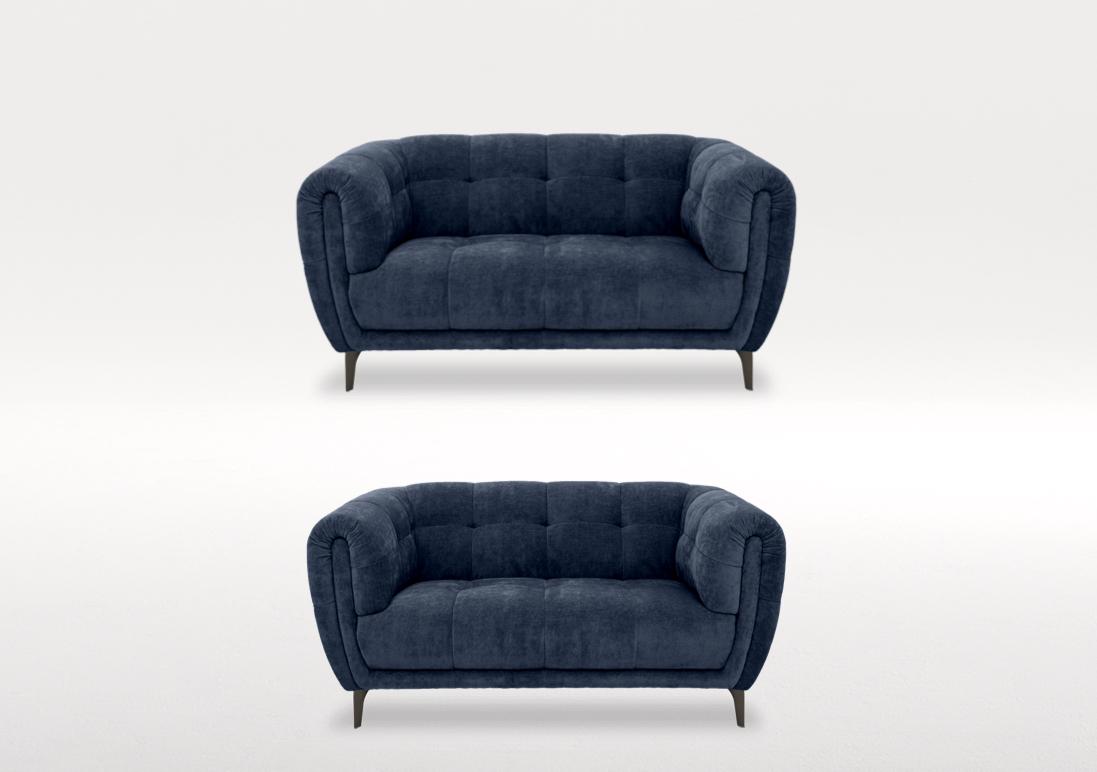 Sienna Two 2 Seater Fabric Sofas Set in Hudson Ocean 25315 on Furniture Village