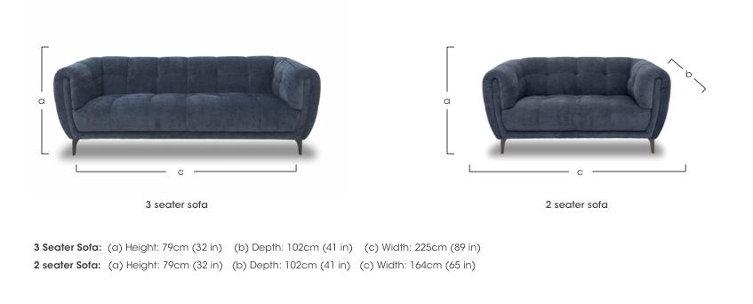 Sienna 3 Seater Fabric Sofa and 2 Seater Fabric Sofa Set in  on Furniture Village