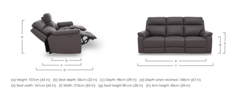Raven Two 3 Seater Leather Power Recliner Sofas Set in  on Furniture Village