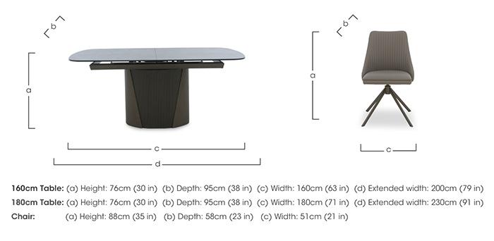 Icon Bronze Extending Dining Table and 4 Icon Dining Chairs with Bronze Legs in  on Furniture Village