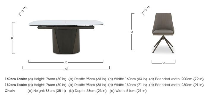 Icon White Extending Dining Table and 4 Icon Dining Chairs with Bronze Legs in  on Furniture Village