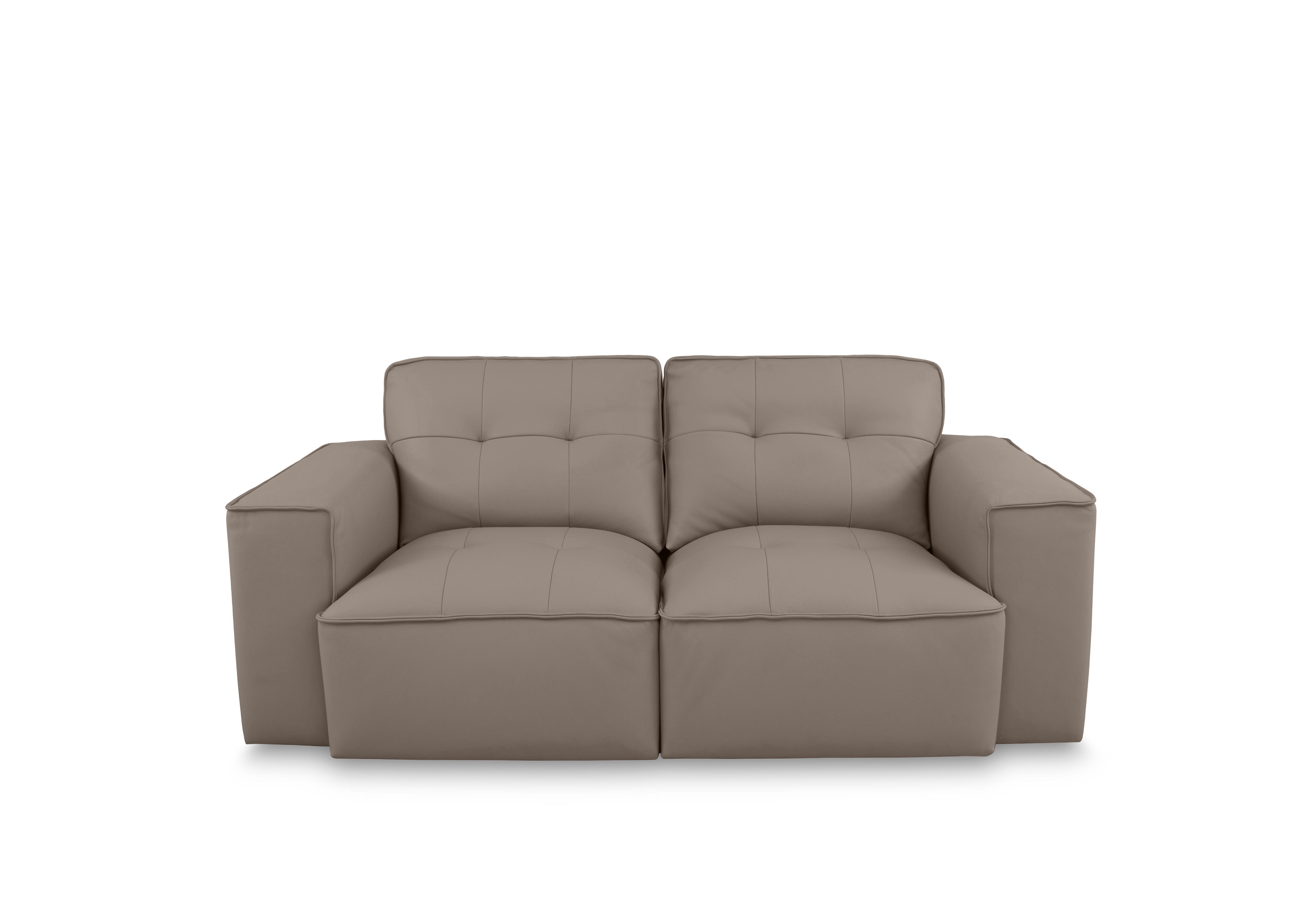 Cushino 2 Seater Leather Sofa in Mud 7509 Cat-50 on Furniture Village