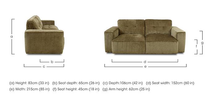 Cushino 2.5 Seater Fabric Sofa in  on Furniture Village