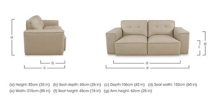 Cushino 2.5 Seater Leather Sofa in  on Furniture Village