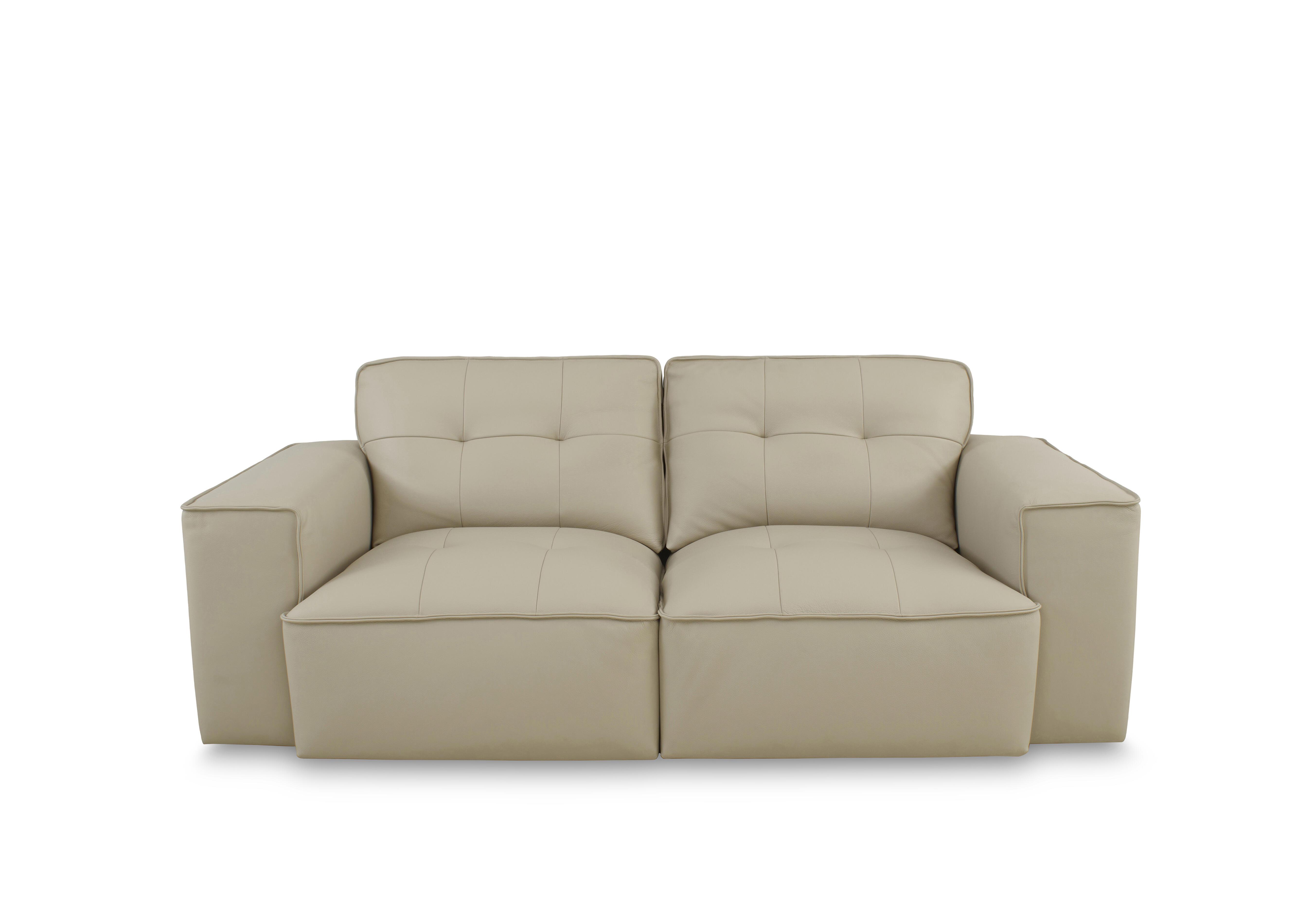 Cushino 2.5 Seater Leather Sofa in Beige 7512 Cat-50 on Furniture Village