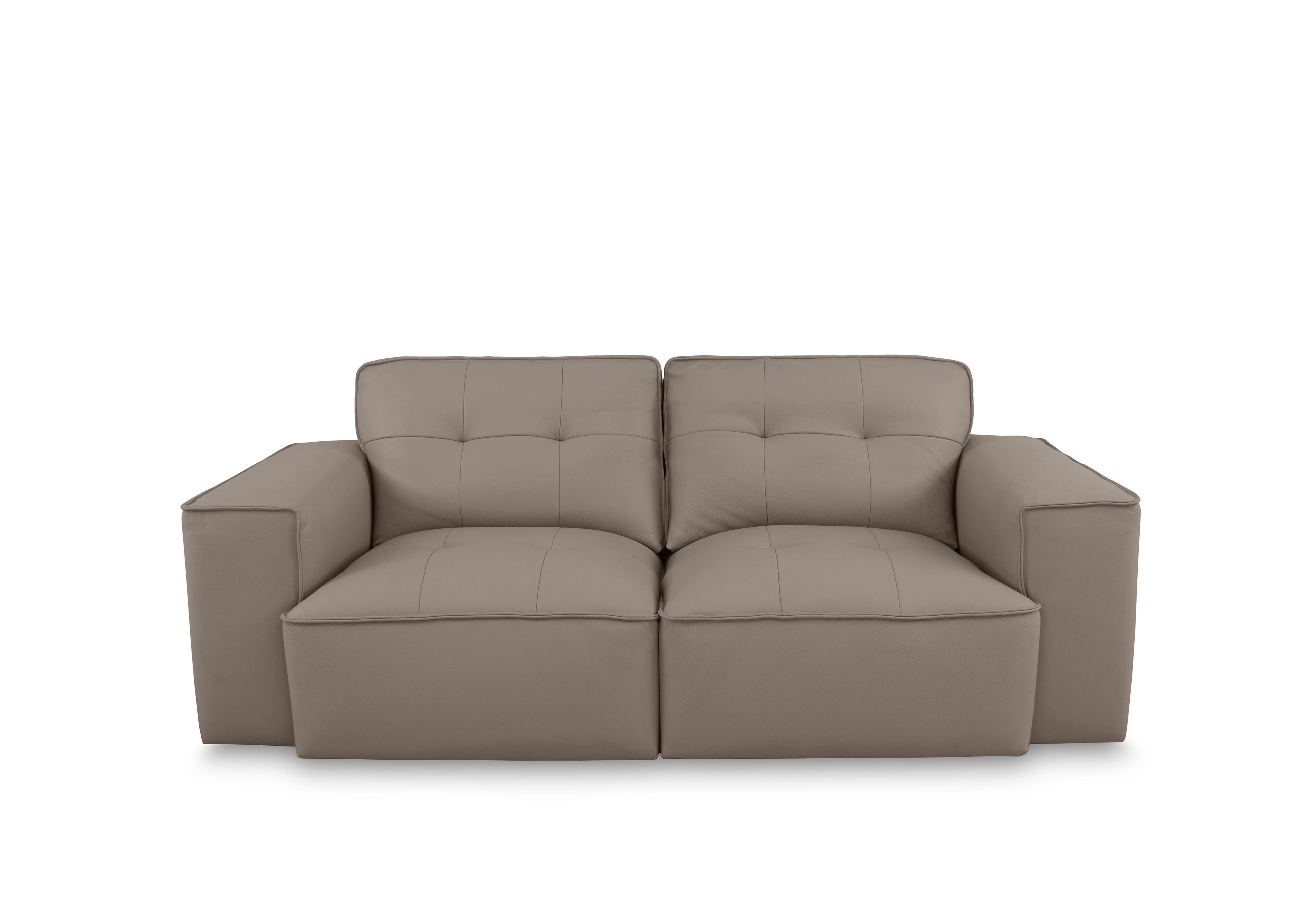 Cushino 2.5 Seater Leather Sofa in Mud 7509 Cat-50 on Furniture Village