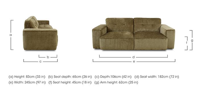 Cushino 3 Seater Fabric Sofa in  on Furniture Village