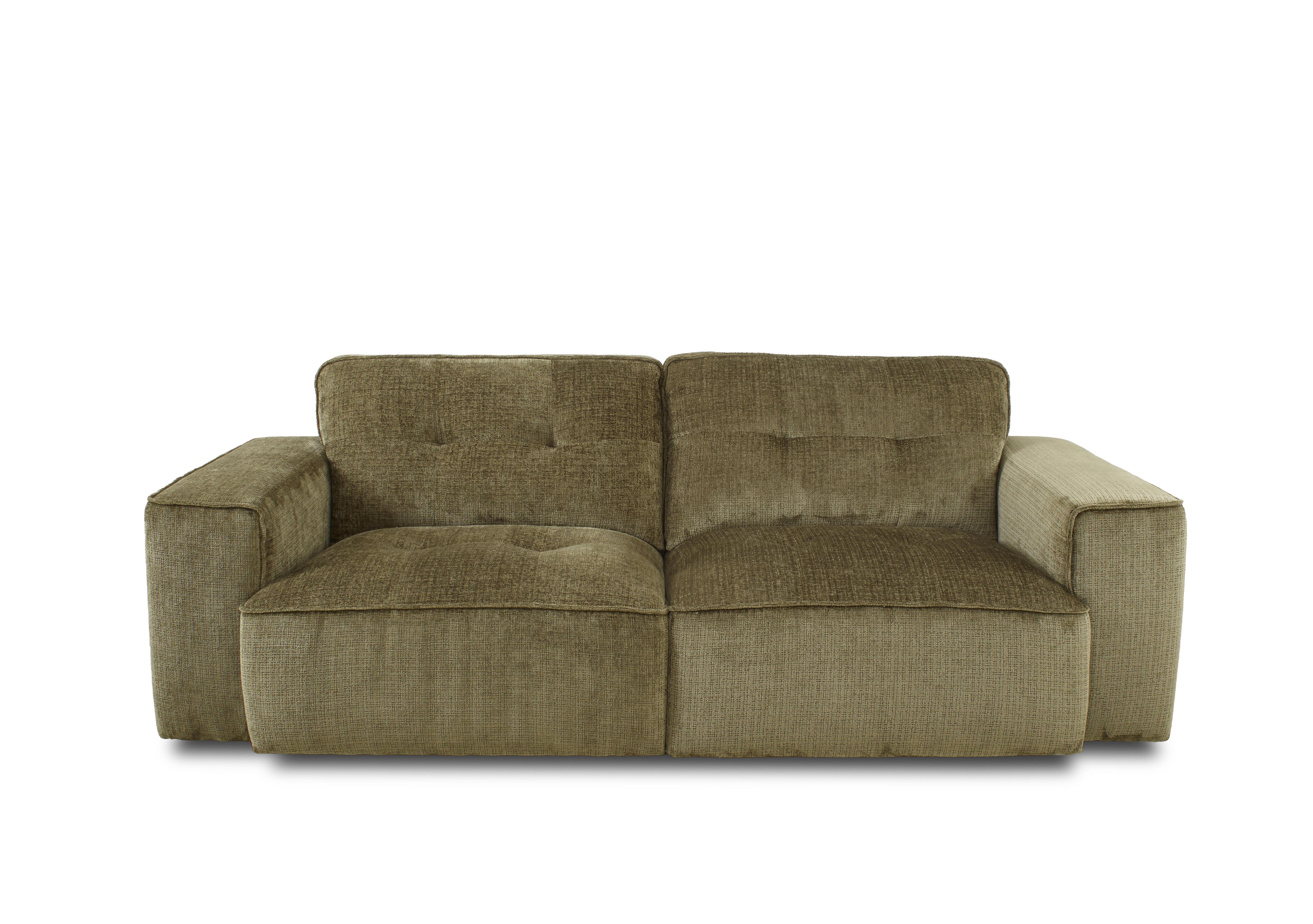 Cushino 3 Seater Fabric Sofa in Niagara Army Green 501 on Furniture Village