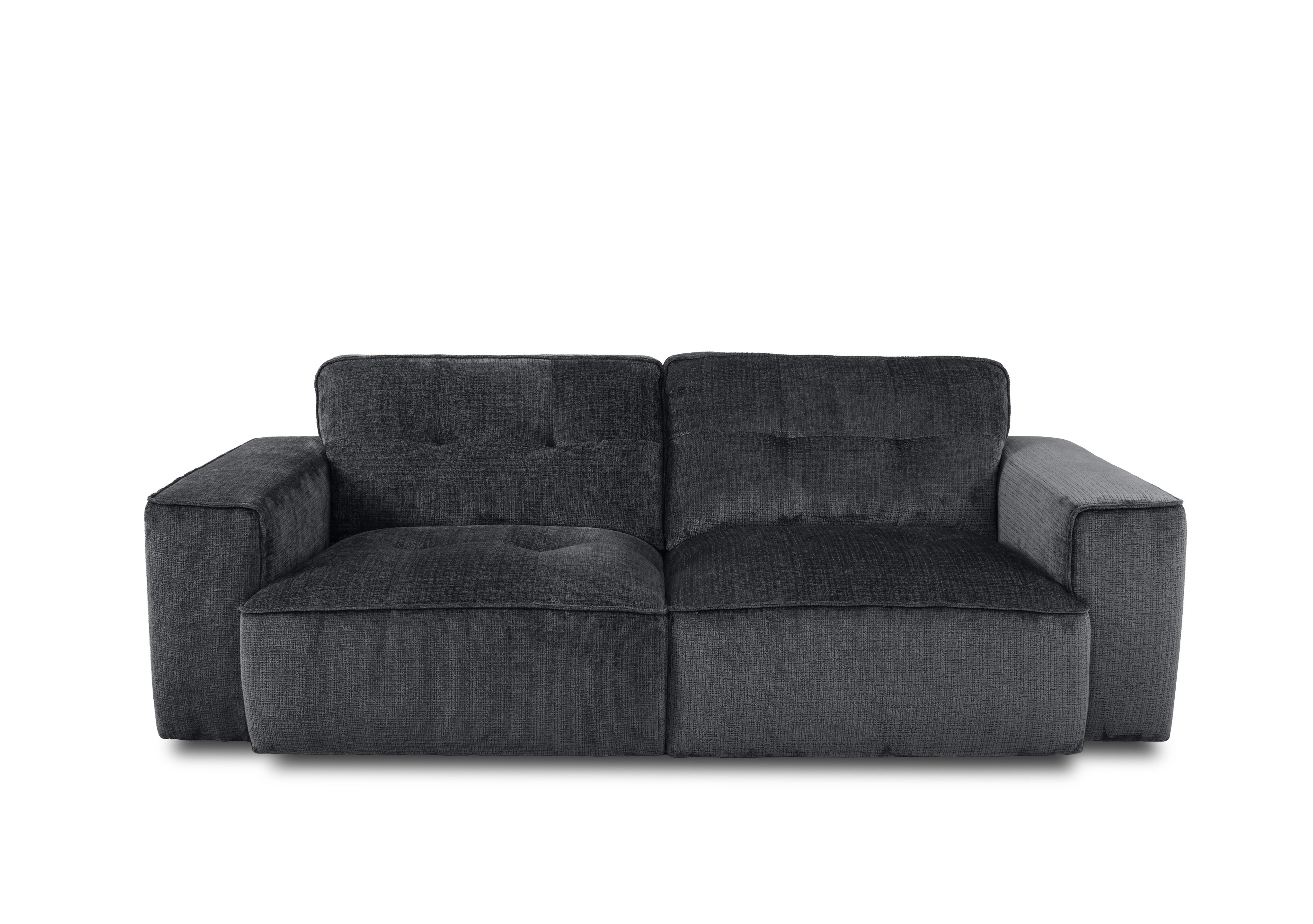 Cushino 3 Seater Fabric Sofa in Niagara Black 800 on Furniture Village