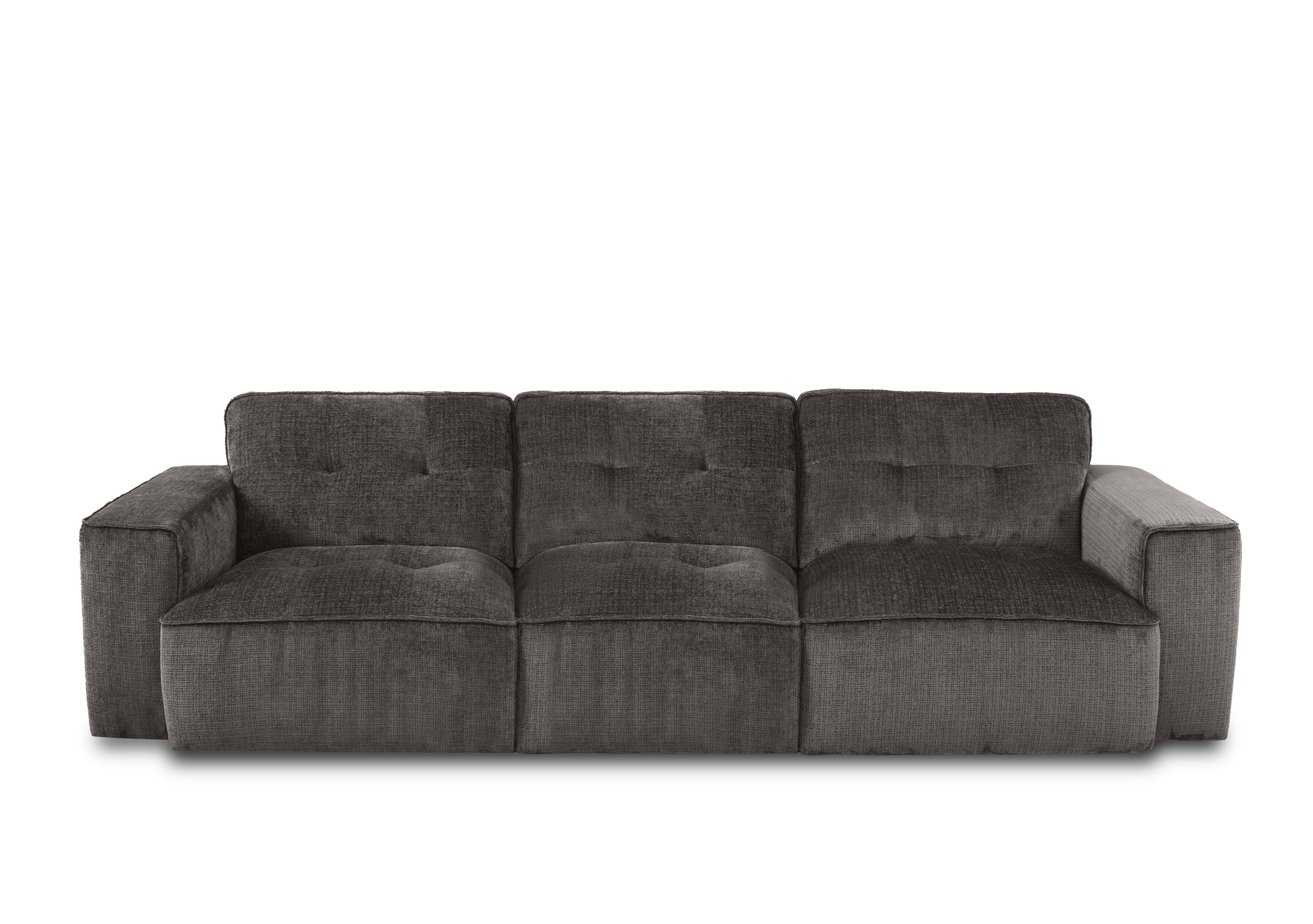 Cushino 4 Seater Fabric Sofa in Niagara Grey 804 on Furniture Village