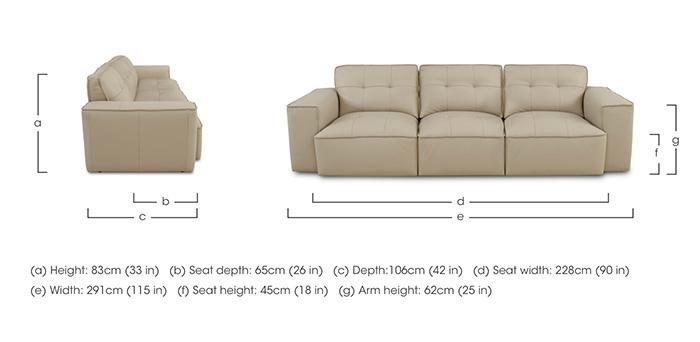 Cushino 4 Seater Leather Sofa in  on Furniture Village