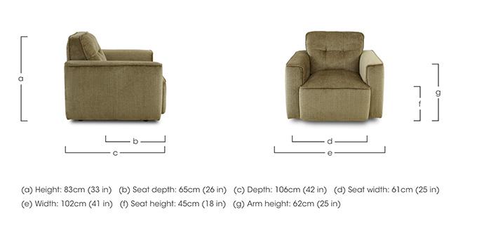 Cushino Fabric Armchair in  on Furniture Village