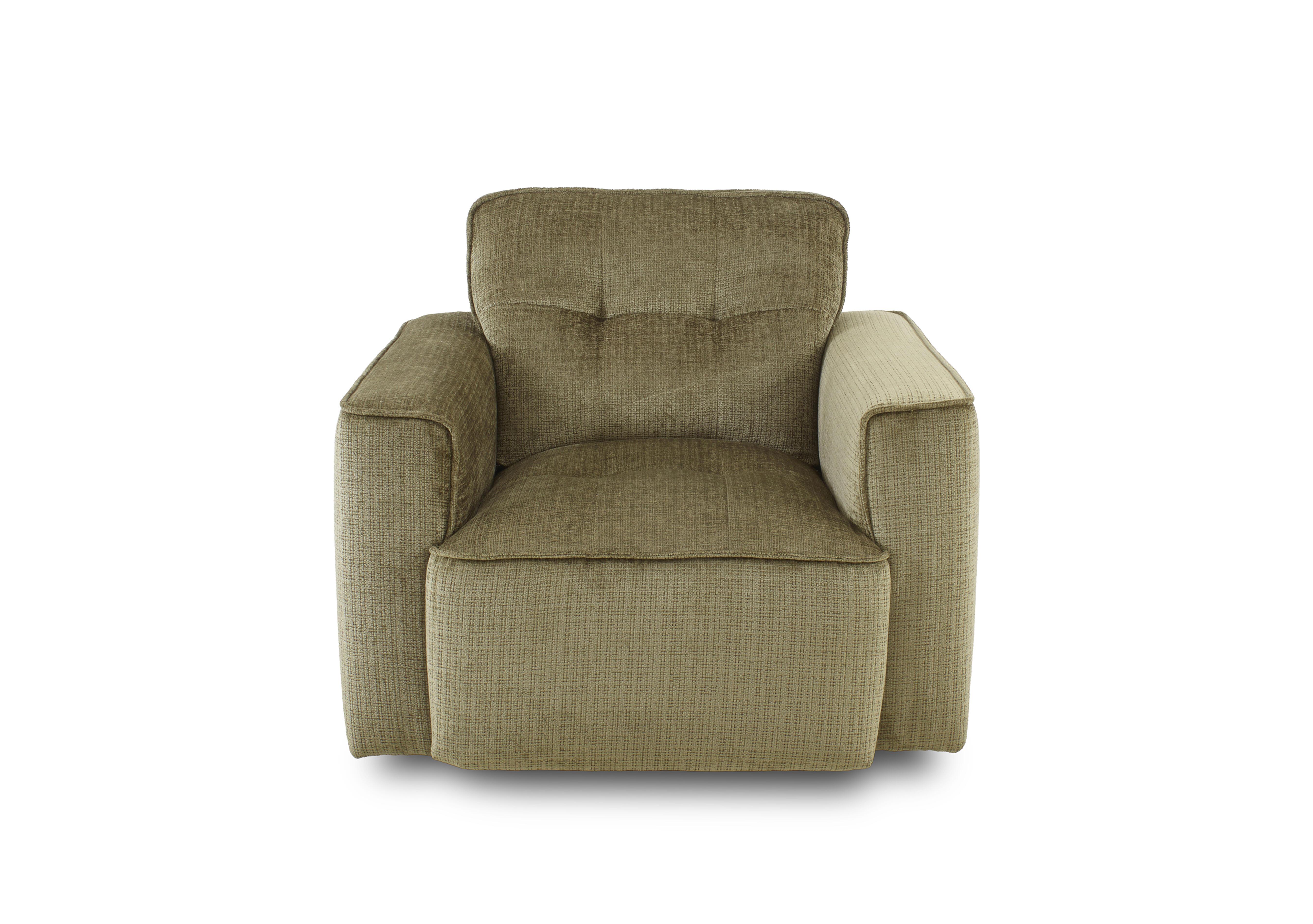 Cushino Fabric Armchair in Niagara Army Green 501 on Furniture Village