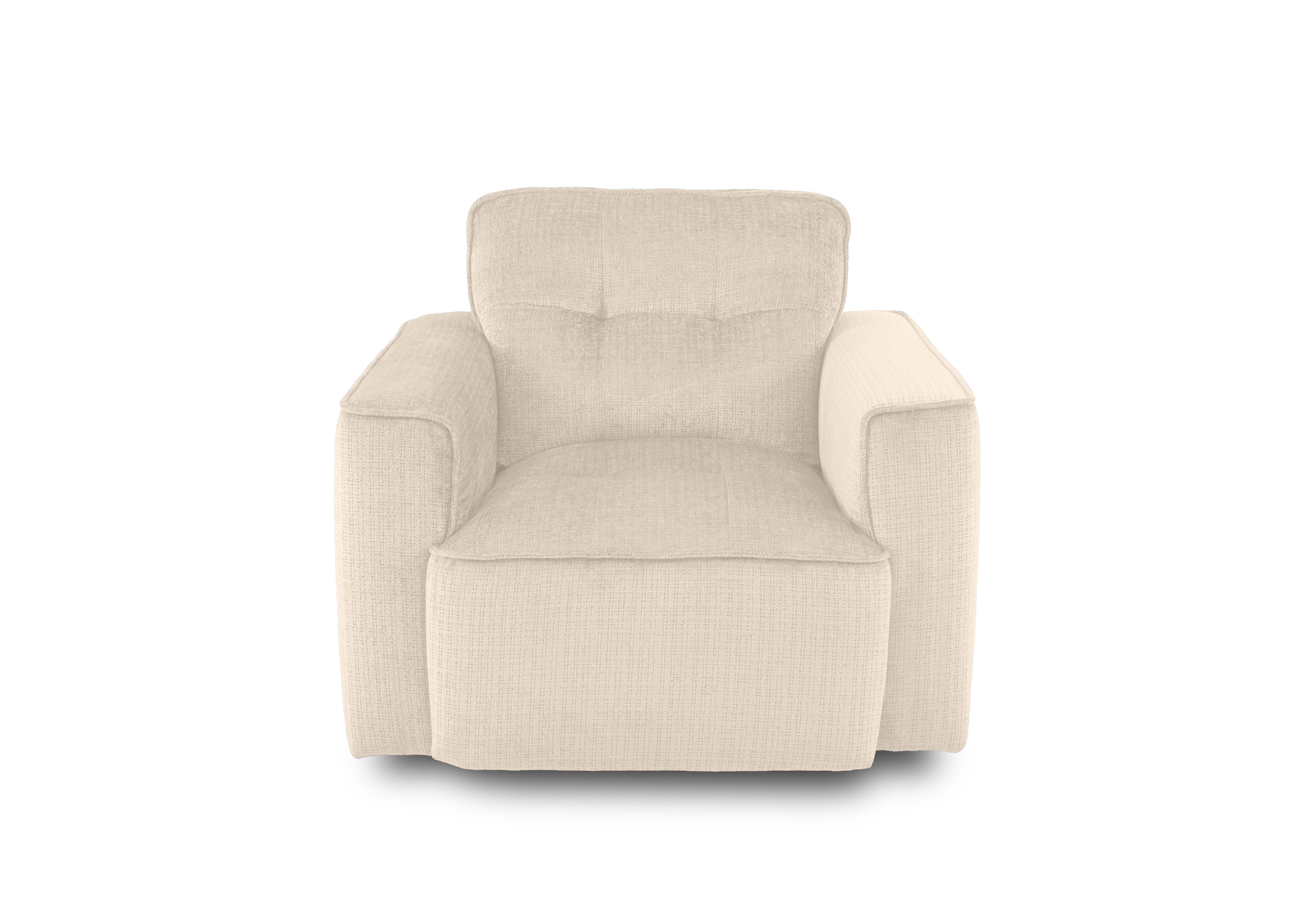 Cushino Fabric Armchair in Niagara Ivory 904 on Furniture Village