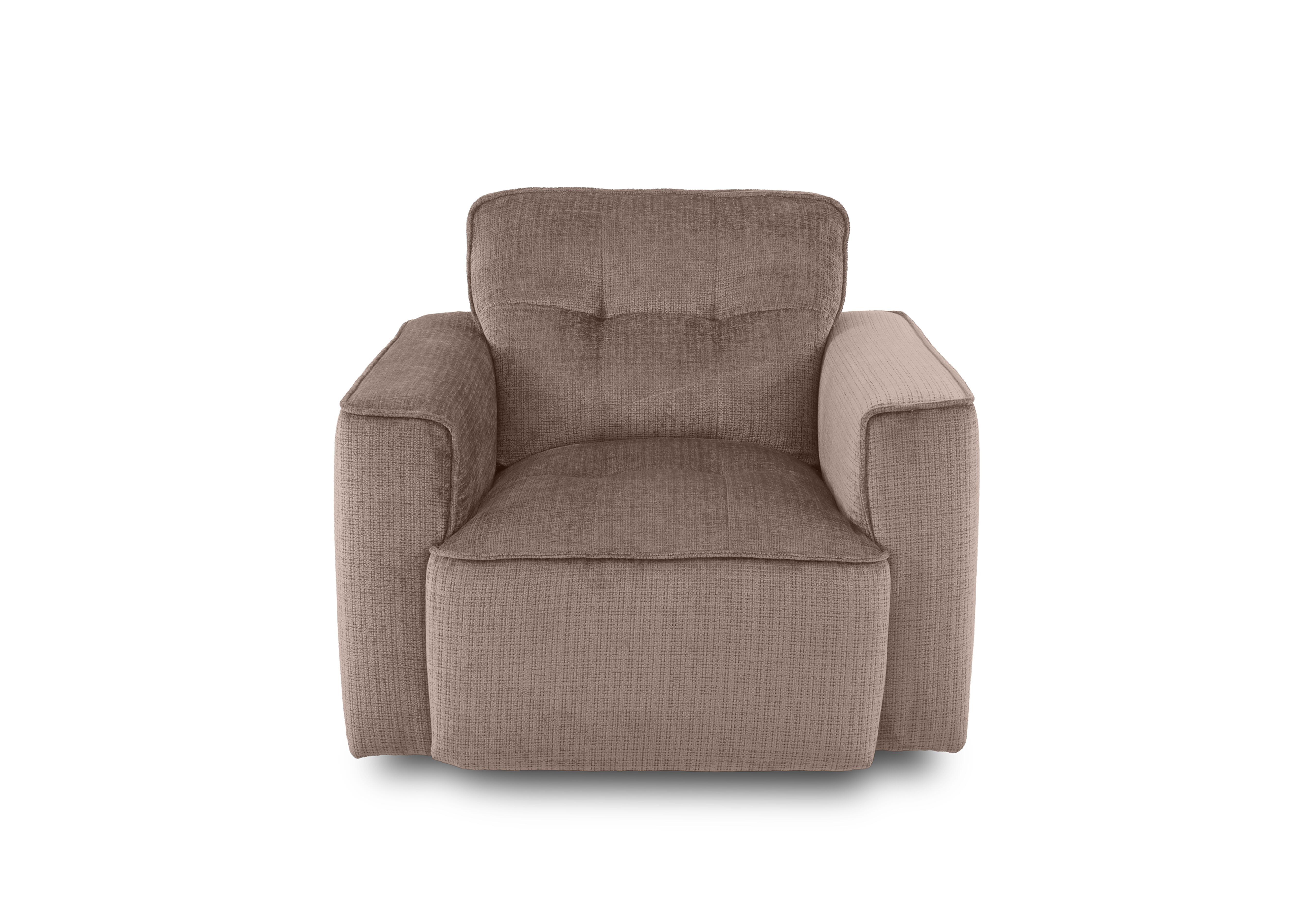Cushino Fabric Armchair in Niagara Taupe 906 on Furniture Village