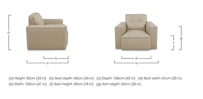 Cushino Leather Armchair in  on Furniture Village