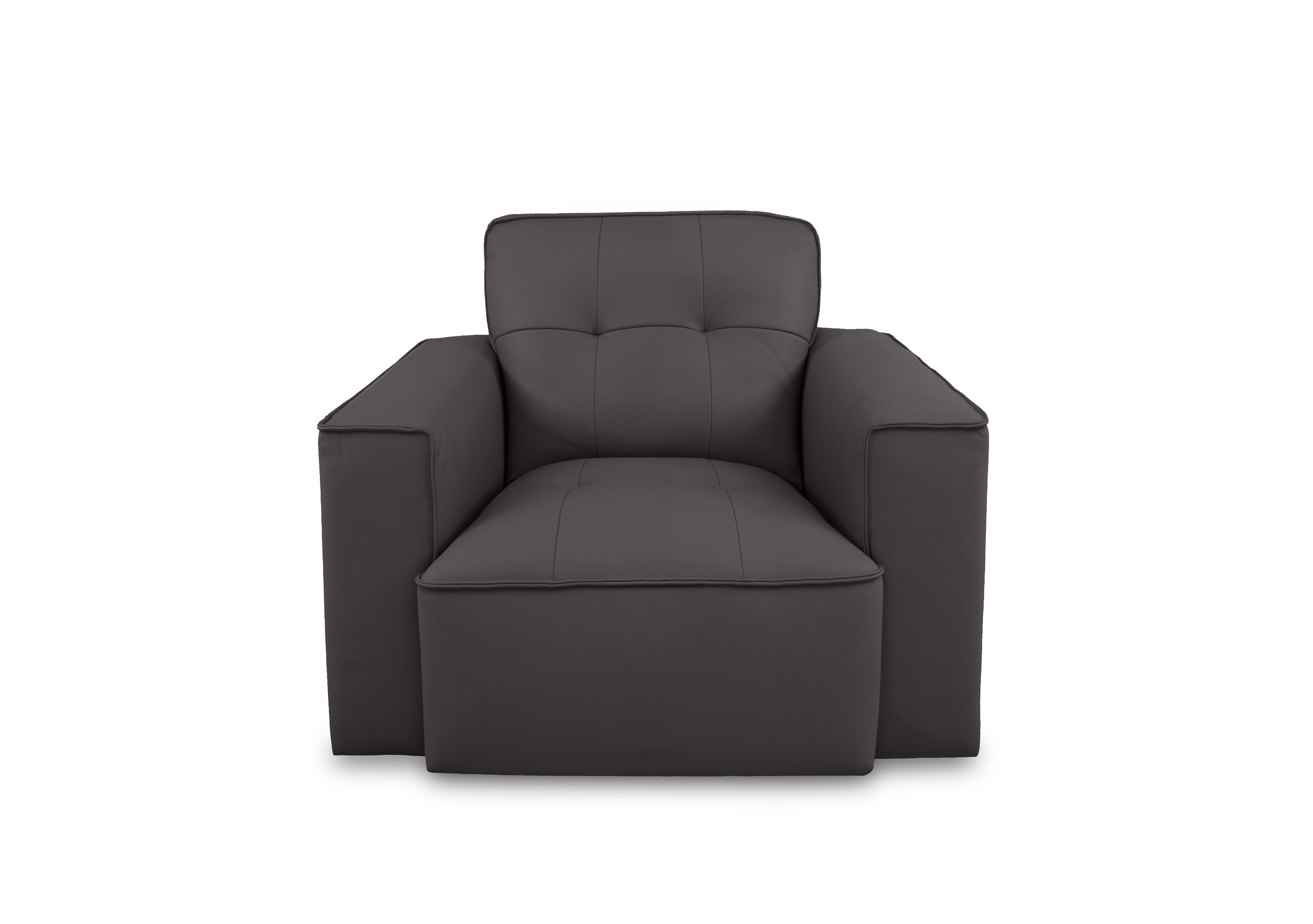 Cushino Leather Armchair in Grey 7520 Cat-50 on Furniture Village