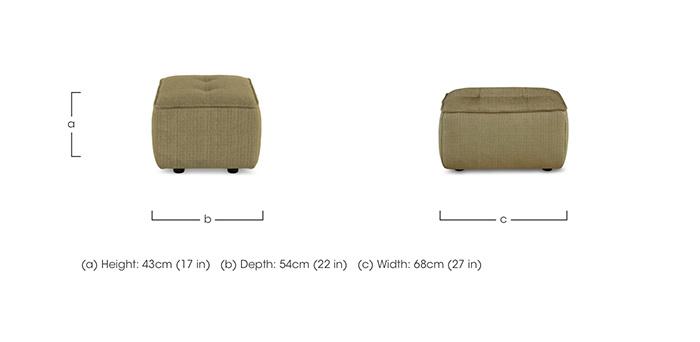 Cushino Rectangular Fabric Footstool in  on Furniture Village