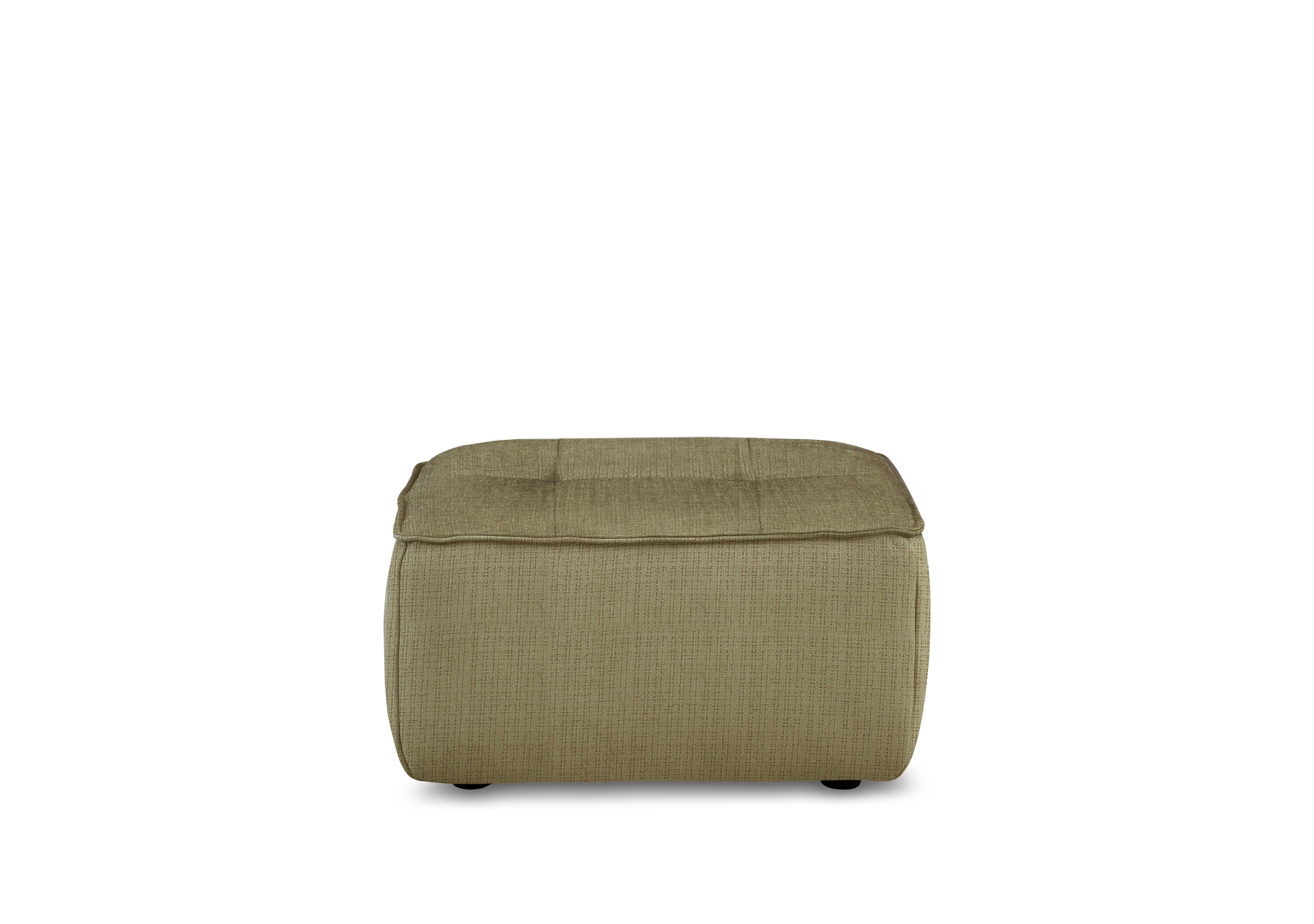 Cushino Rectangular Fabric Footstool in Niagara Army Green 501 on Furniture Village