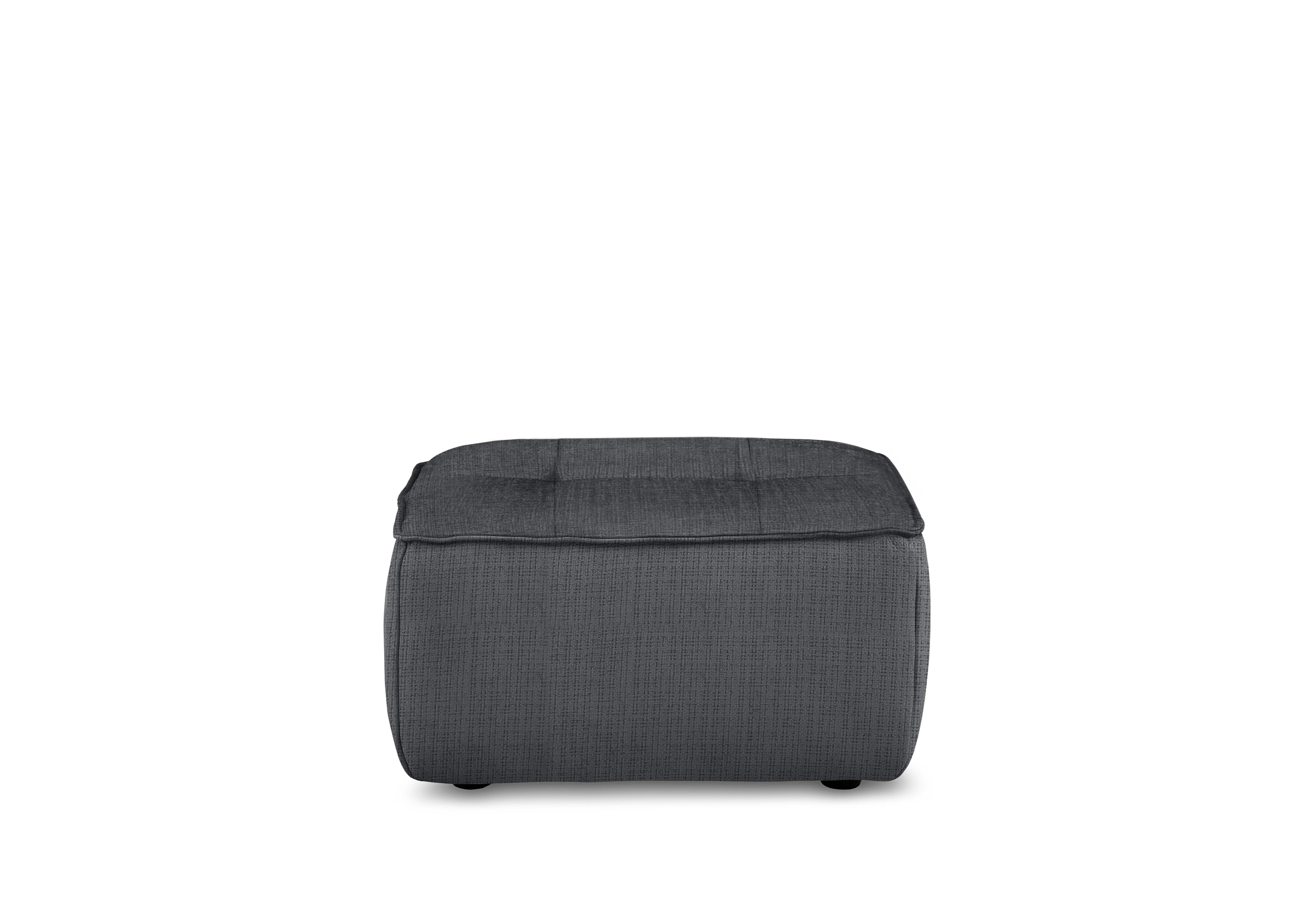 Cushino Rectangular Fabric Footstool in Niagara Black 800 on Furniture Village