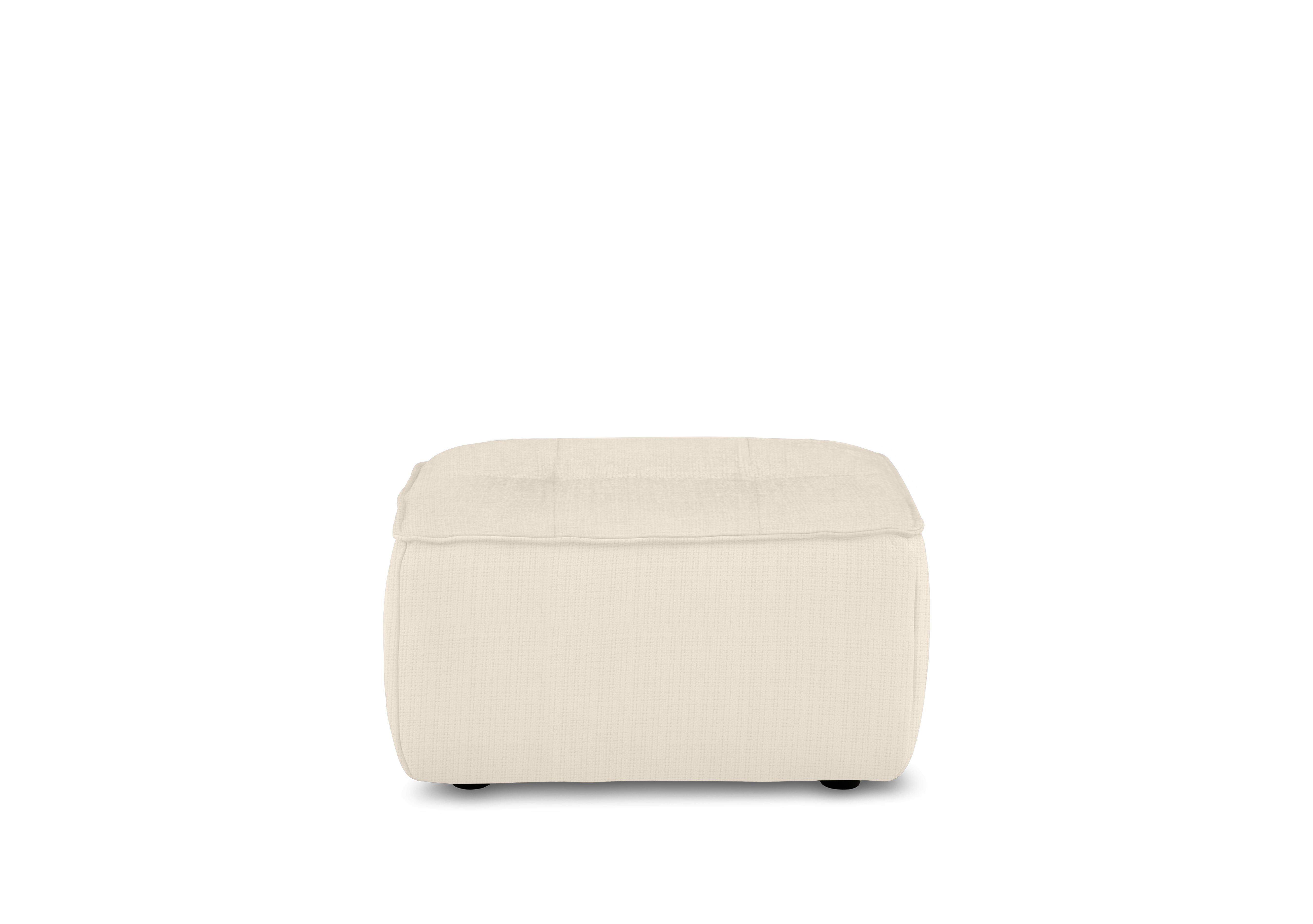 Cushino Rectangular Fabric Footstool in Niagara Cream 902 on Furniture Village