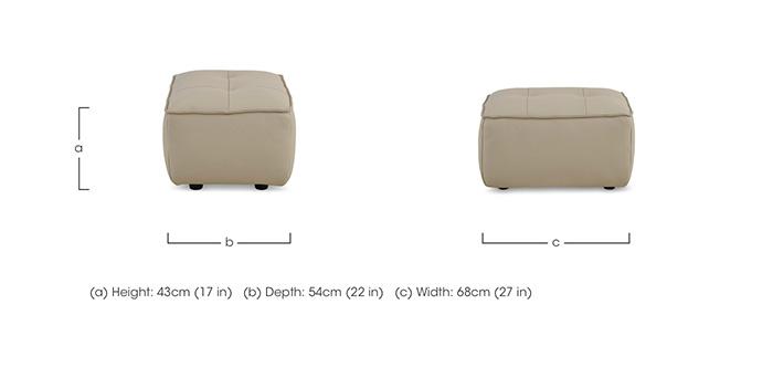 Cushino Rectangular Leather Footstool in  on Furniture Village