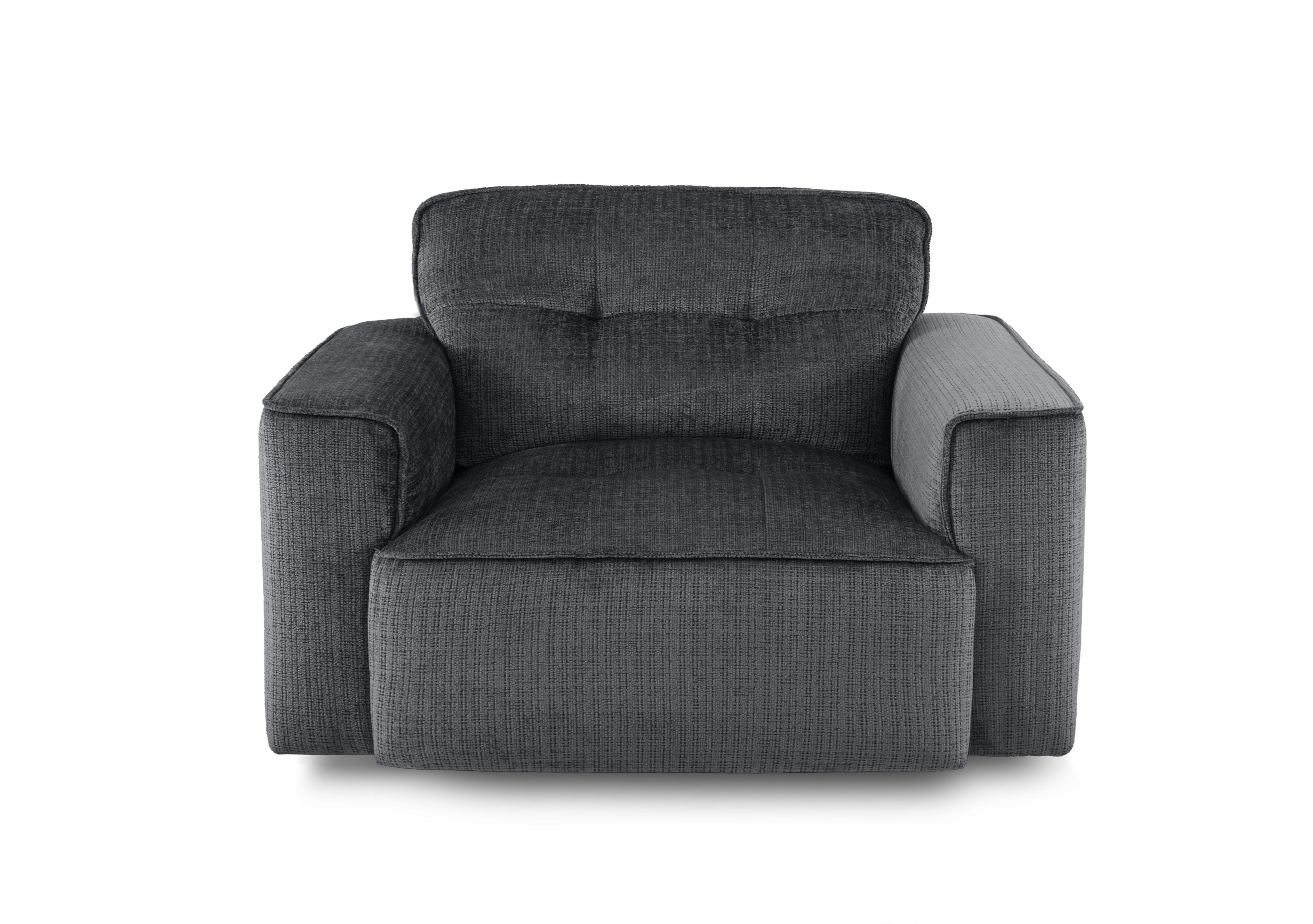 Cushino Fabric Snuggler in Niagara Black 800 on Furniture Village