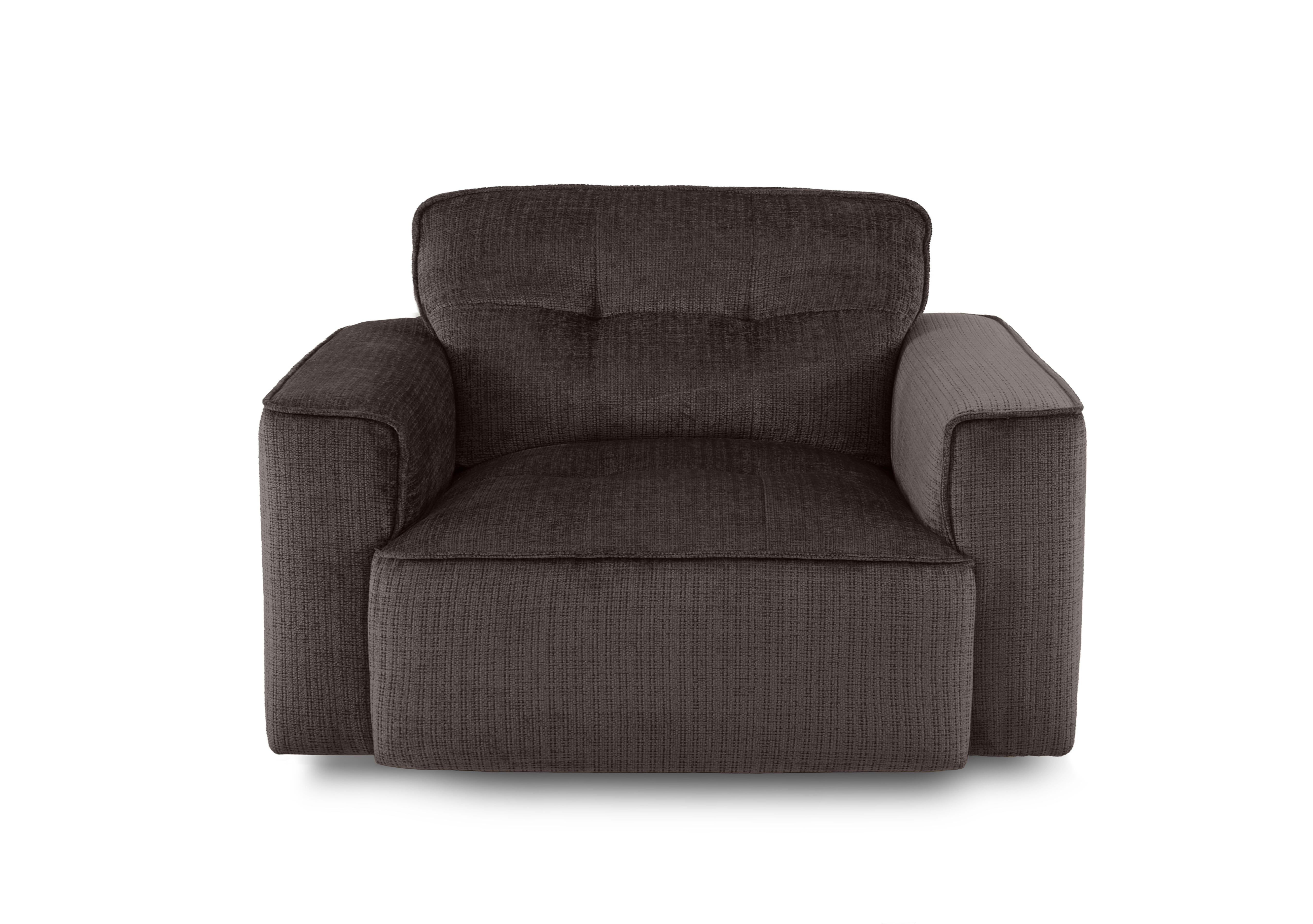 Cushino Fabric Snuggler in Niagara Brown 100 on Furniture Village