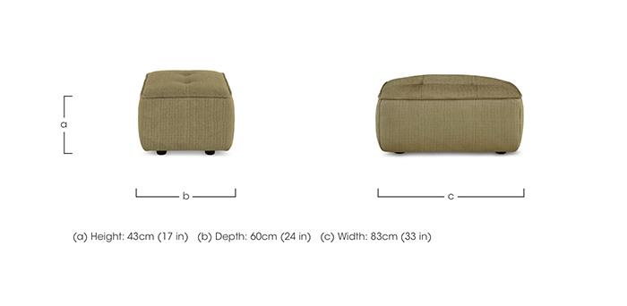 Cushino Large Rectangular Fabric Footstool in  on Furniture Village