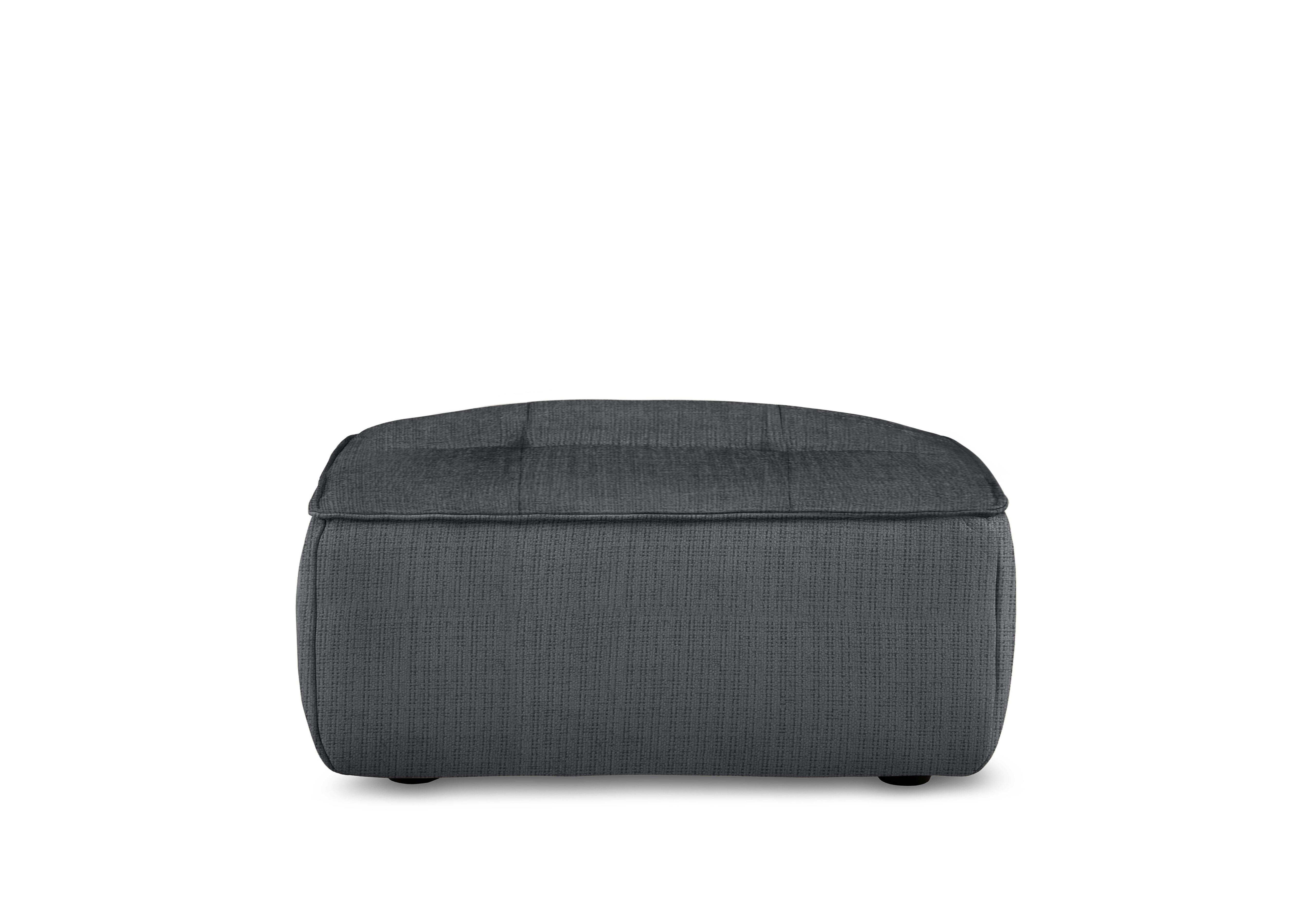 Cushino Large Rectangular Fabric Footstool in Niagara Black 800 on Furniture Village