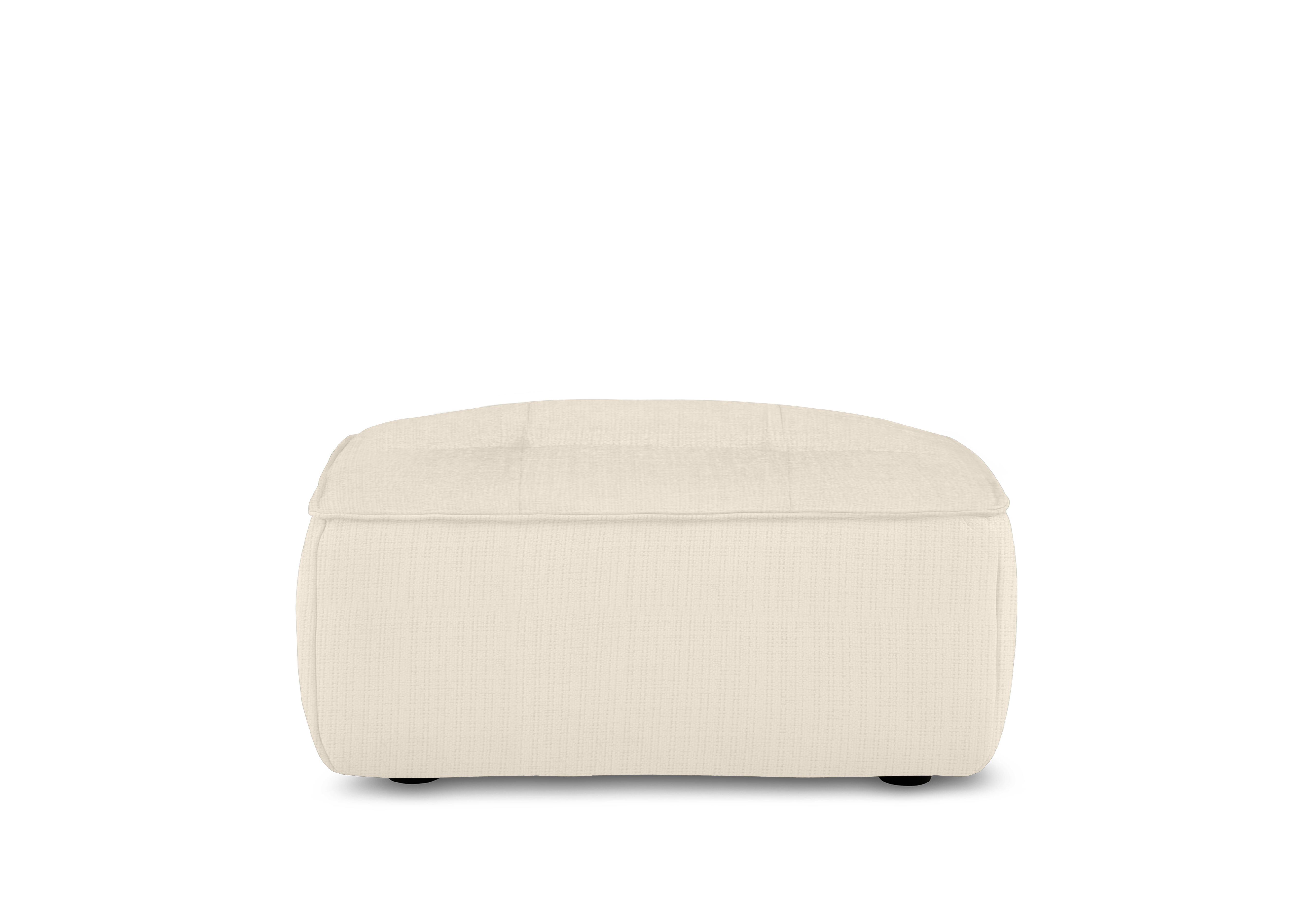 Cushino Large Rectangular Fabric Footstool in Niagara Cream 902 on Furniture Village