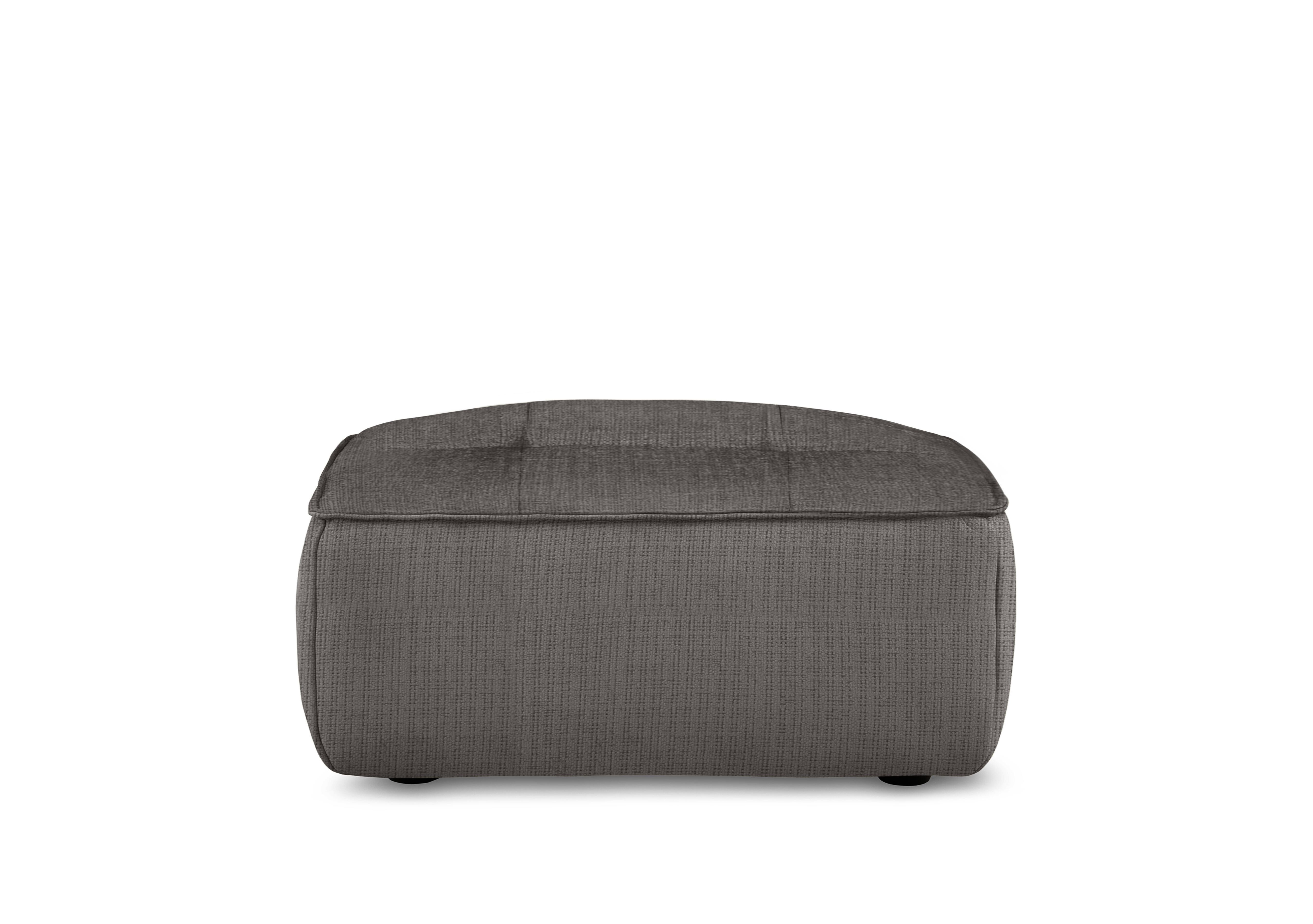 Cushino Large Rectangular Fabric Footstool in Niagara Grey 804 on Furniture Village