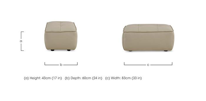 Cushino Large Rectangular Leather Footstool in  on Furniture Village