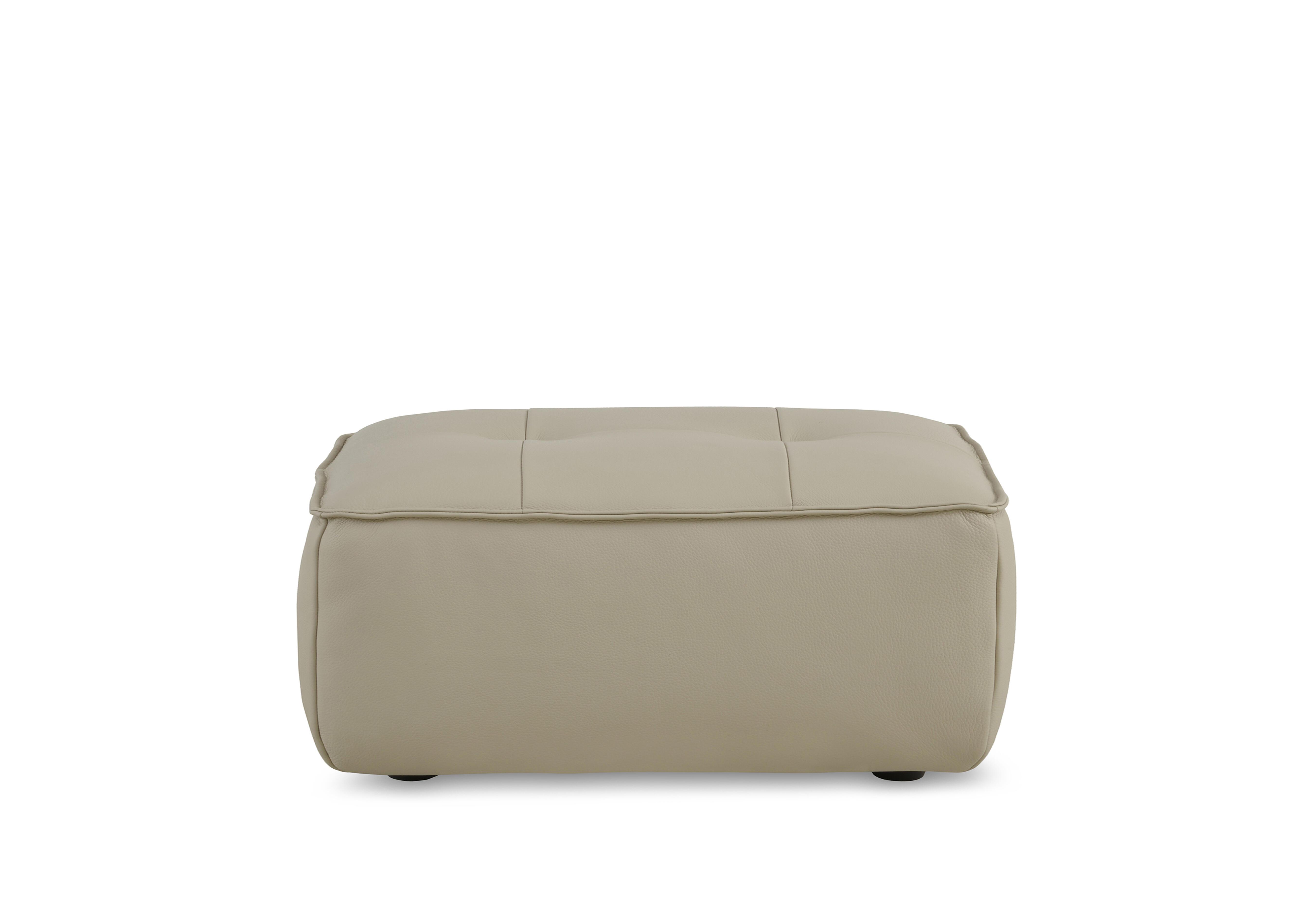 Cushino Large Rectangular Leather Footstool in Beige 7512 Cat-50 on Furniture Village