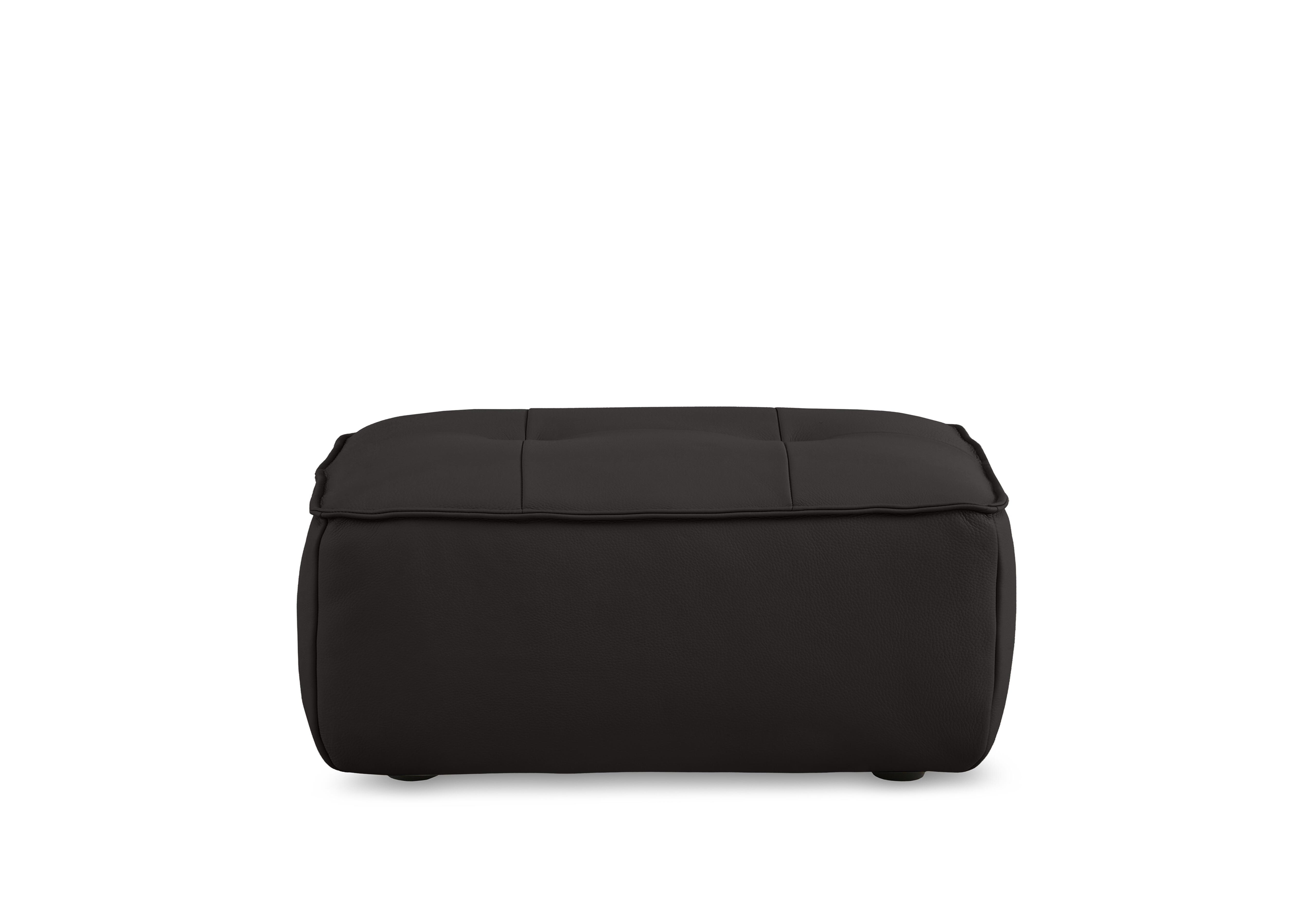 Cushino Large Rectangular Leather Footstool in Medium Grey 7505 Cat-50 on Furniture Village